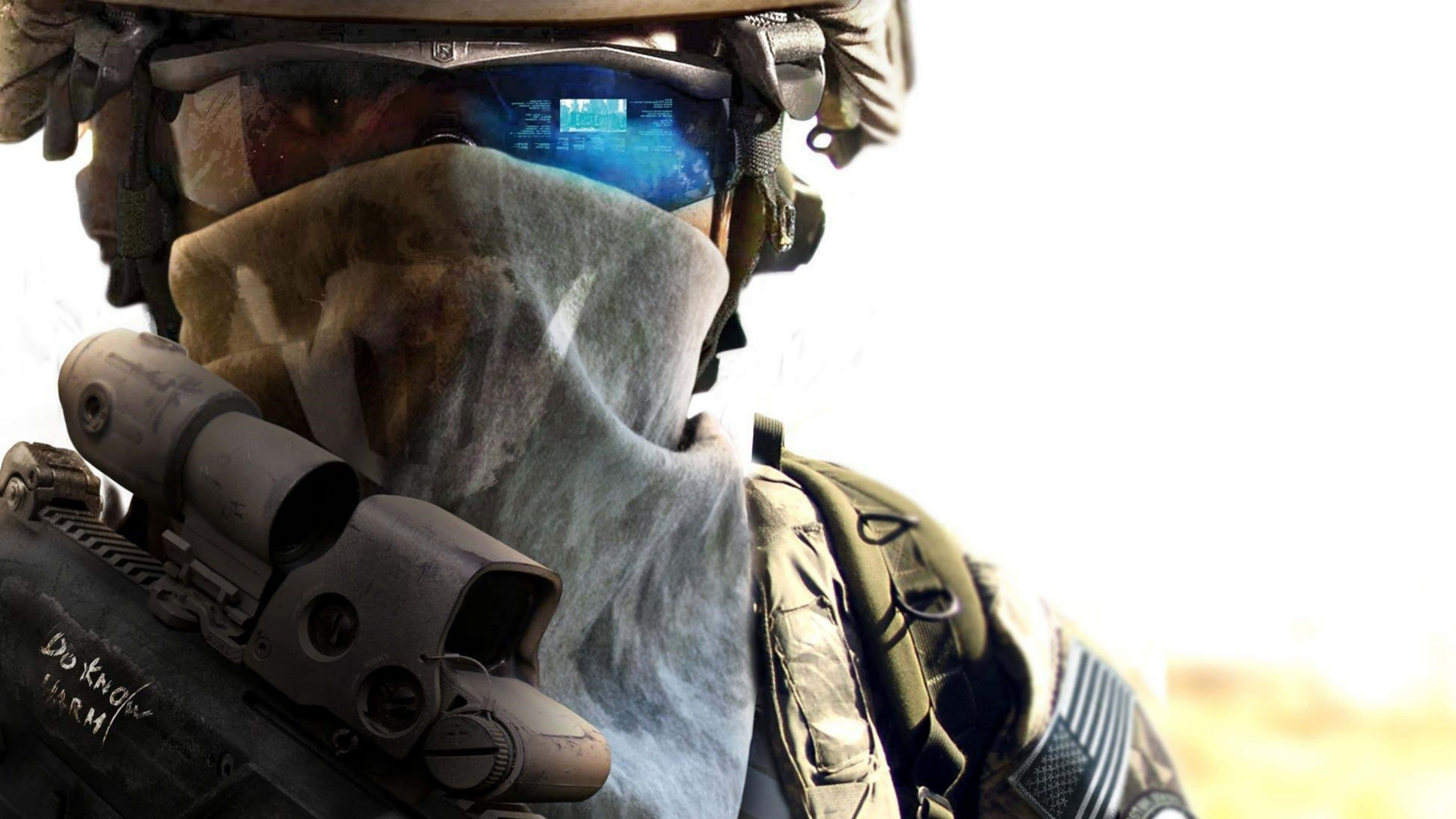 4K Ghost Recon, tactical gear, rifle scope, 4K Desktop Wallpaper
