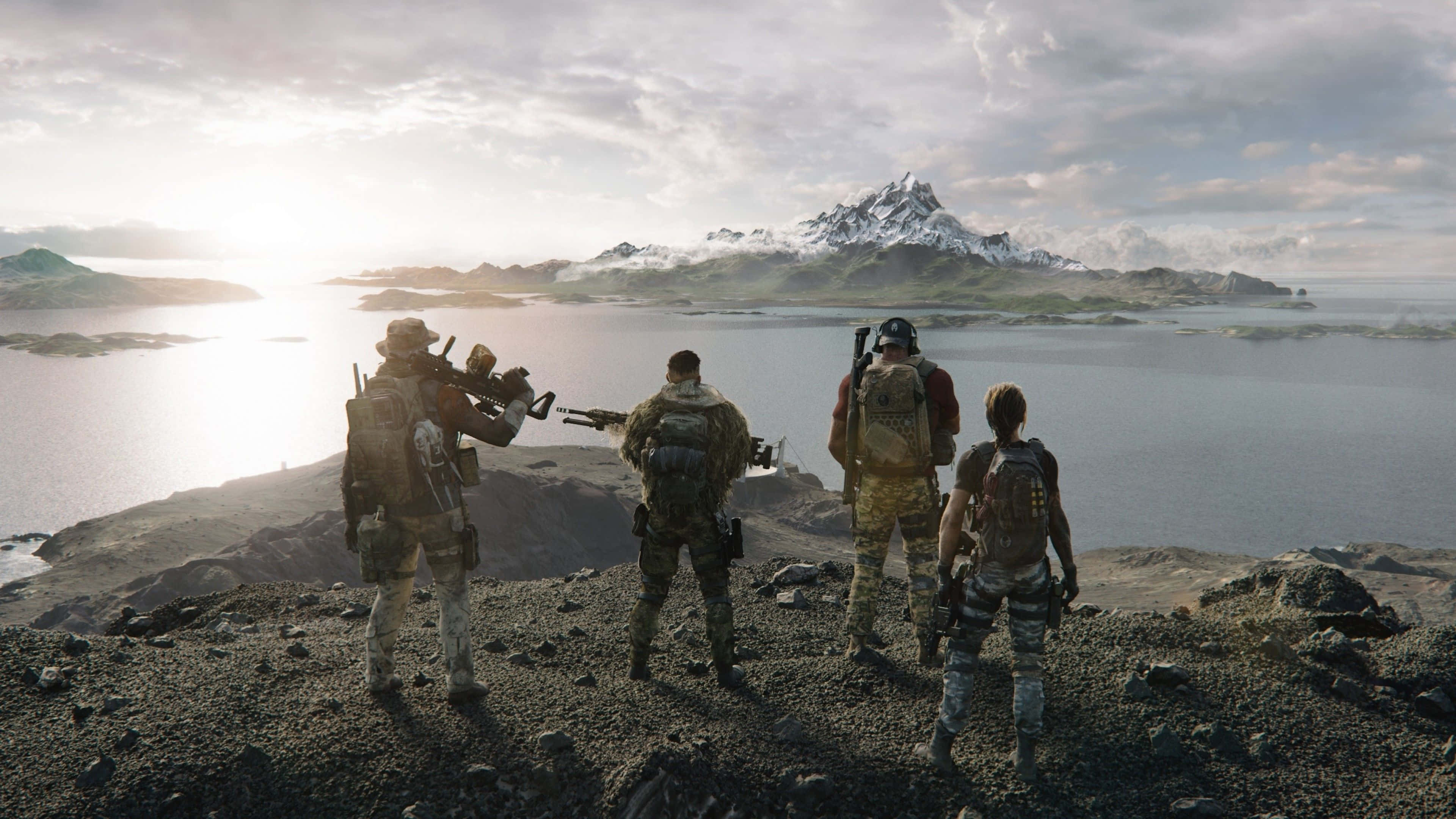 Ghost Recon, 4K, rocky cliff, 4K Desktop Wallpaper