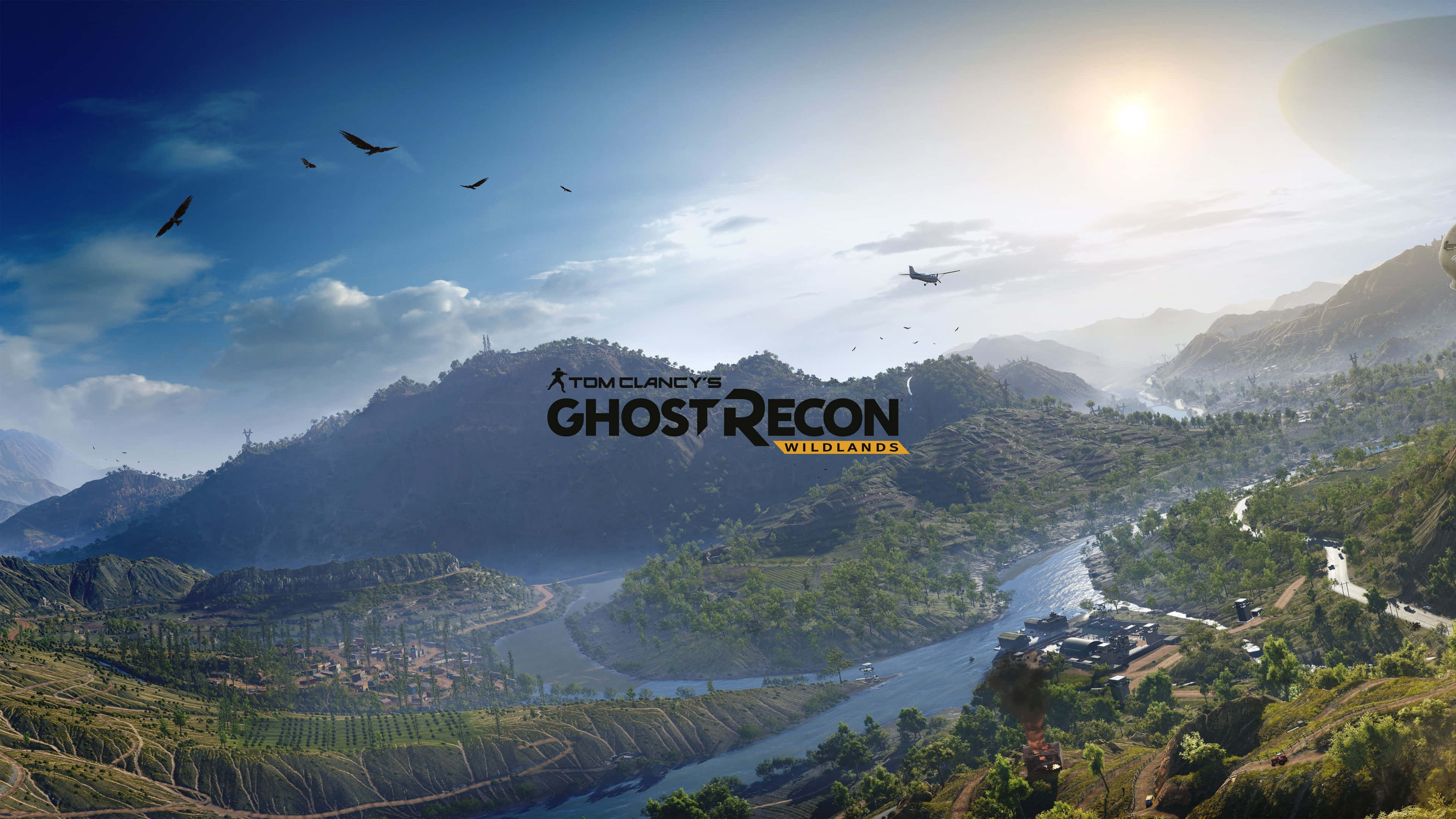 4K Ghost Recon, mountainous landscape, winding rivers, 4K Desktop Wallpaper