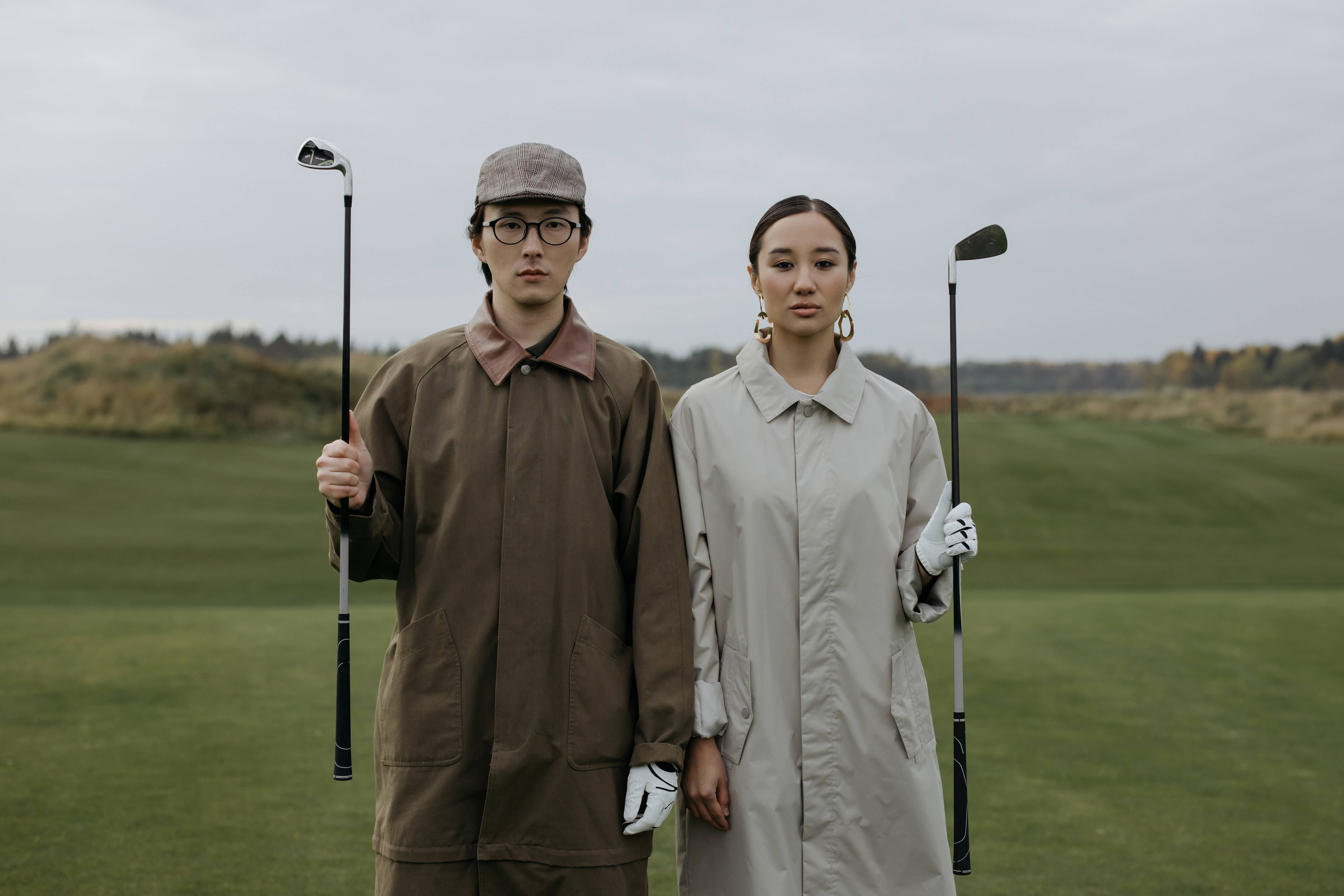 4K Fierce Golfers, lush green course, overcast sky, 4K Desktop Wallpaper