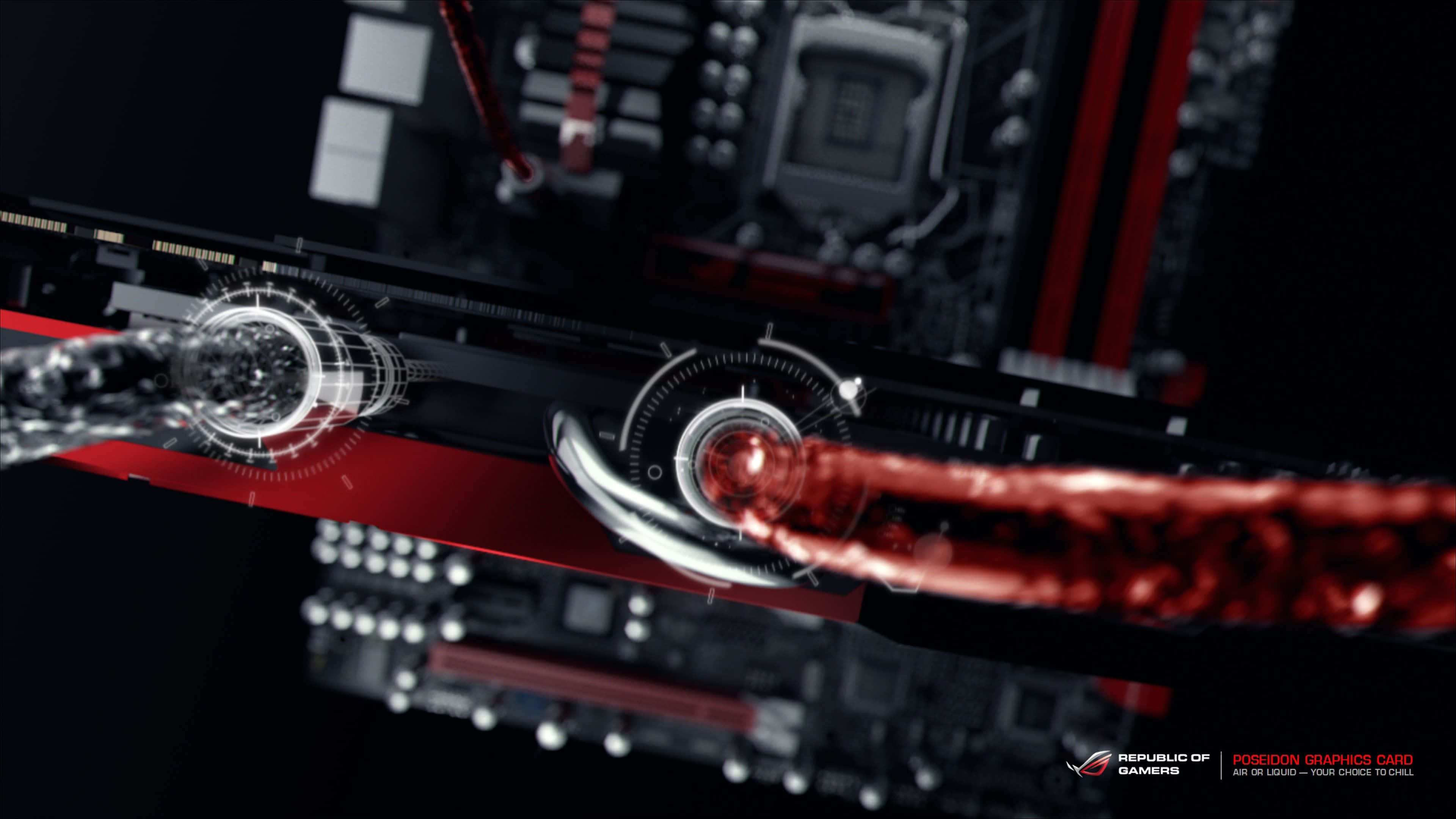 4K Graphics Cards, red and black graphics card, liquid coolant, 4K Desktop Wallpaper