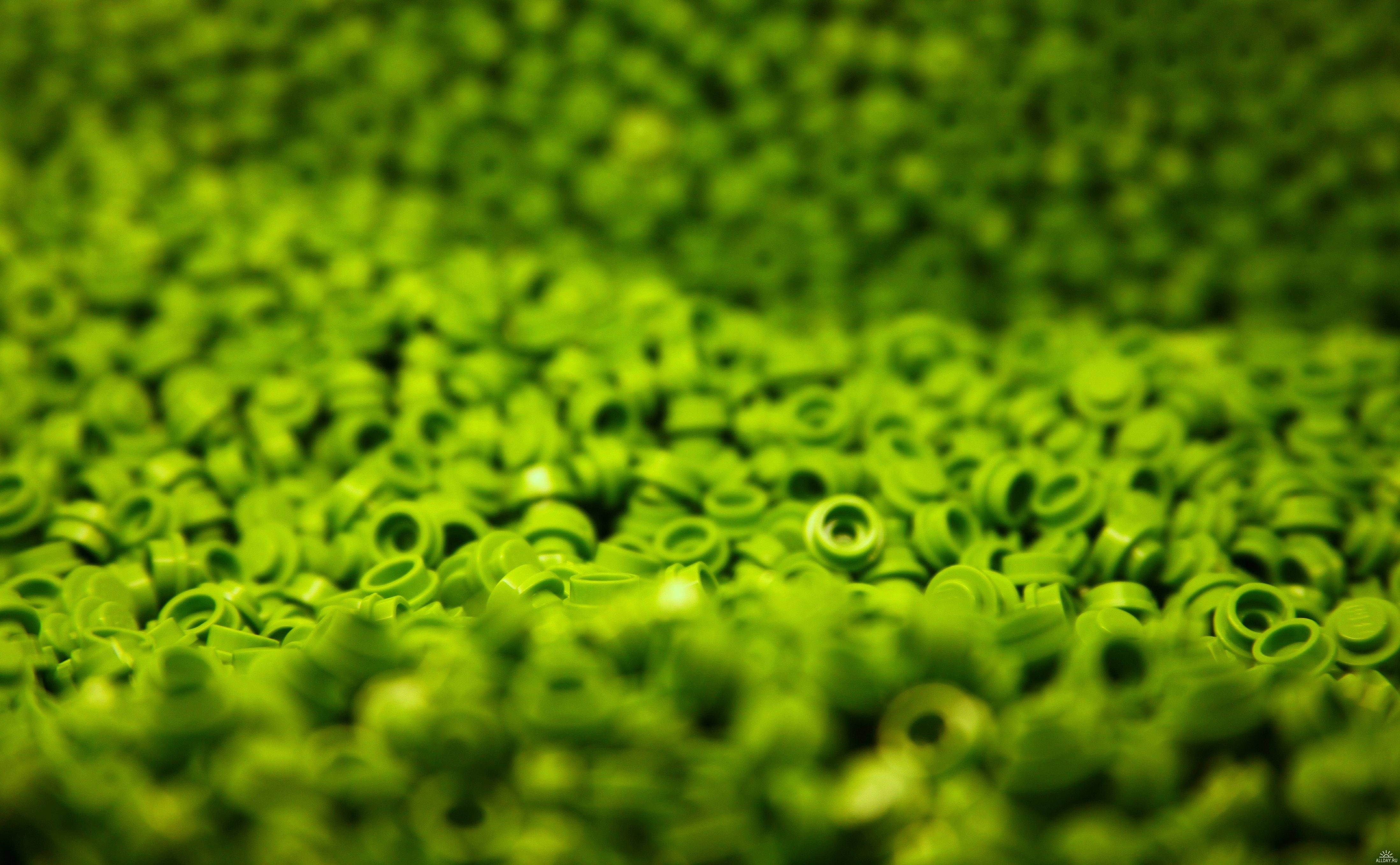 4K Green, LEGO studs, bright green, 4K Desktop Wallpaper