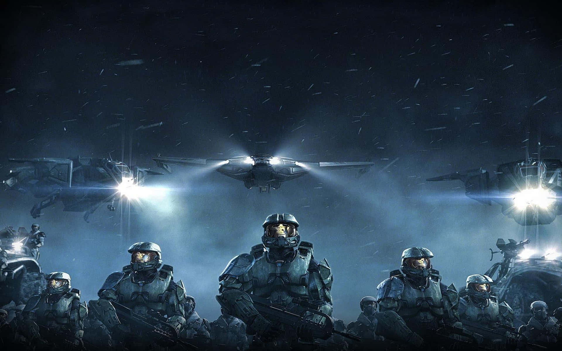 4K Halo 5, futuristic armor, hovering war machines, Full HD Desktop Wallpaper