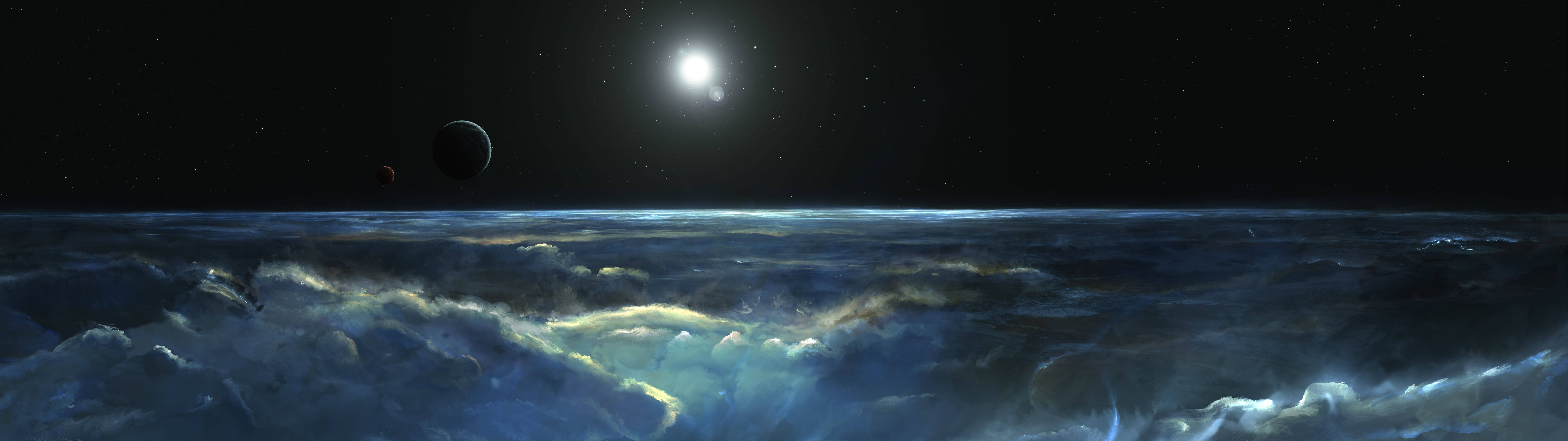 4K, Dual Monitor, outer space, 8K Desktop Wallpaper