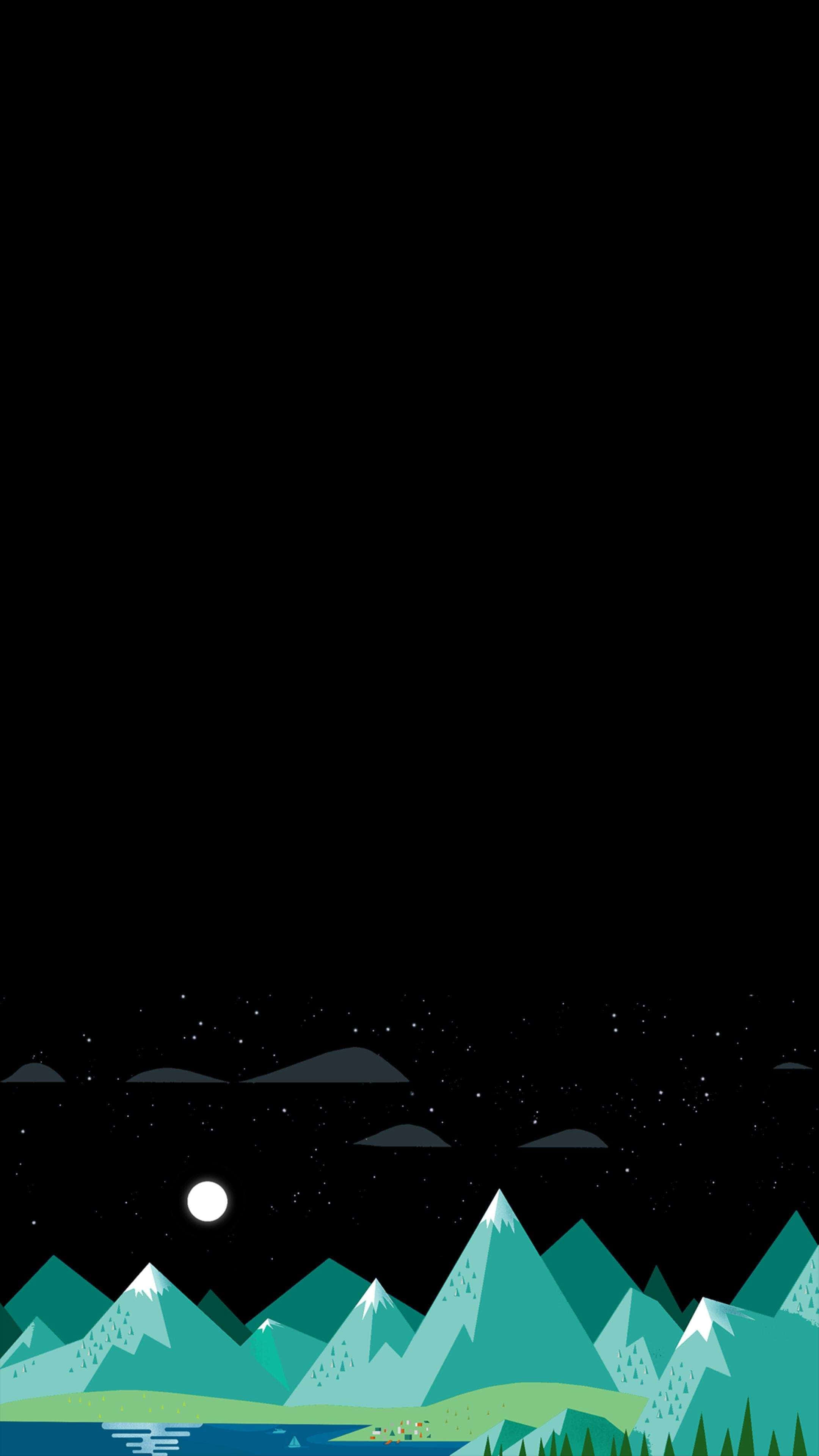 4K OLED, 2160 x 3840, teal mountains, 4K Phone Wallpaper
