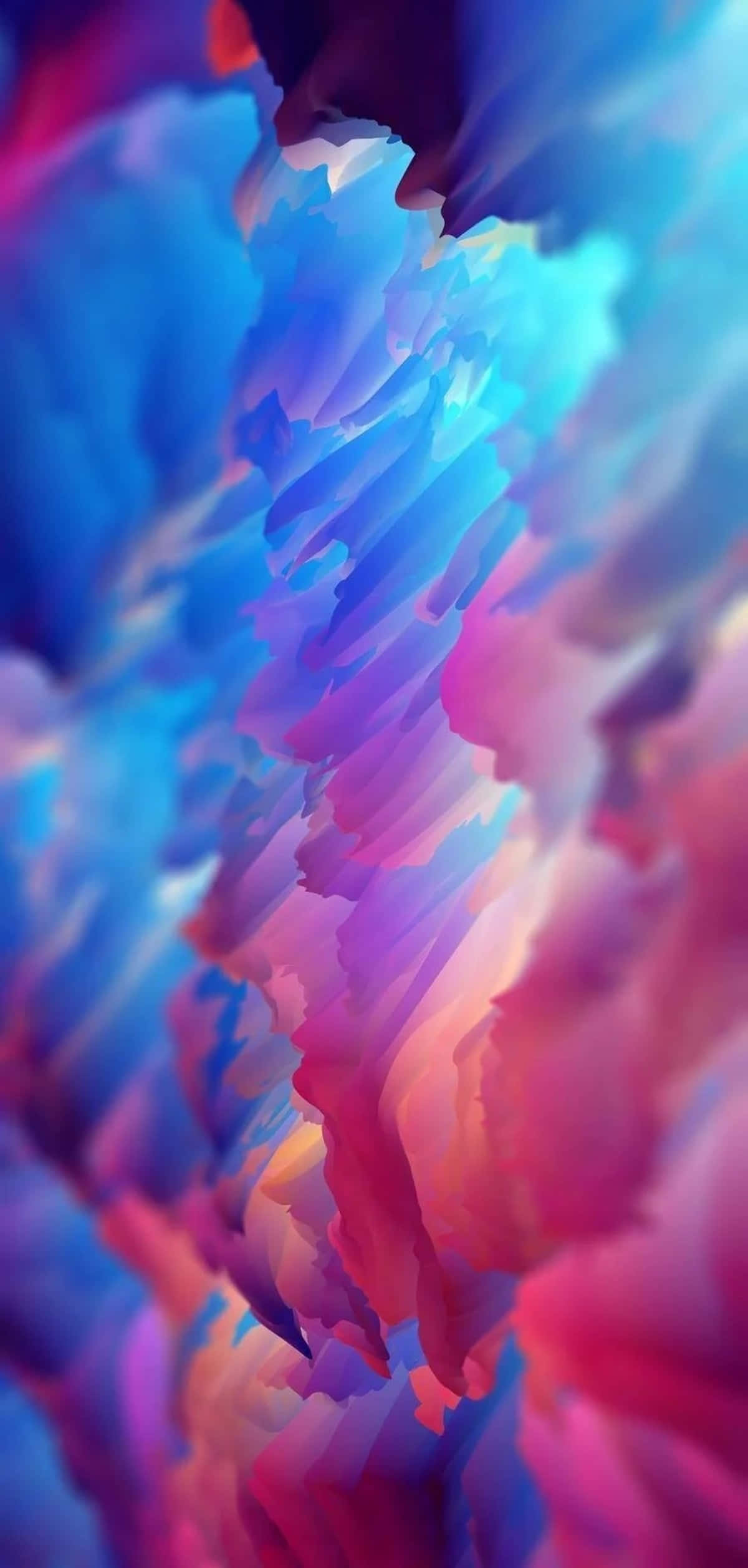 abstract digital art, blue purple and pink, dynamic digital painting, Full HD Phone Wallpaper