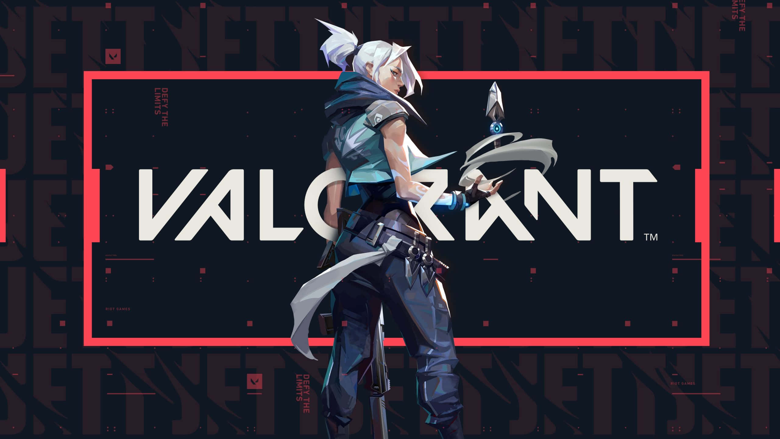 Valorant, white hair, futuristic gear, 2K Desktop Wallpaper