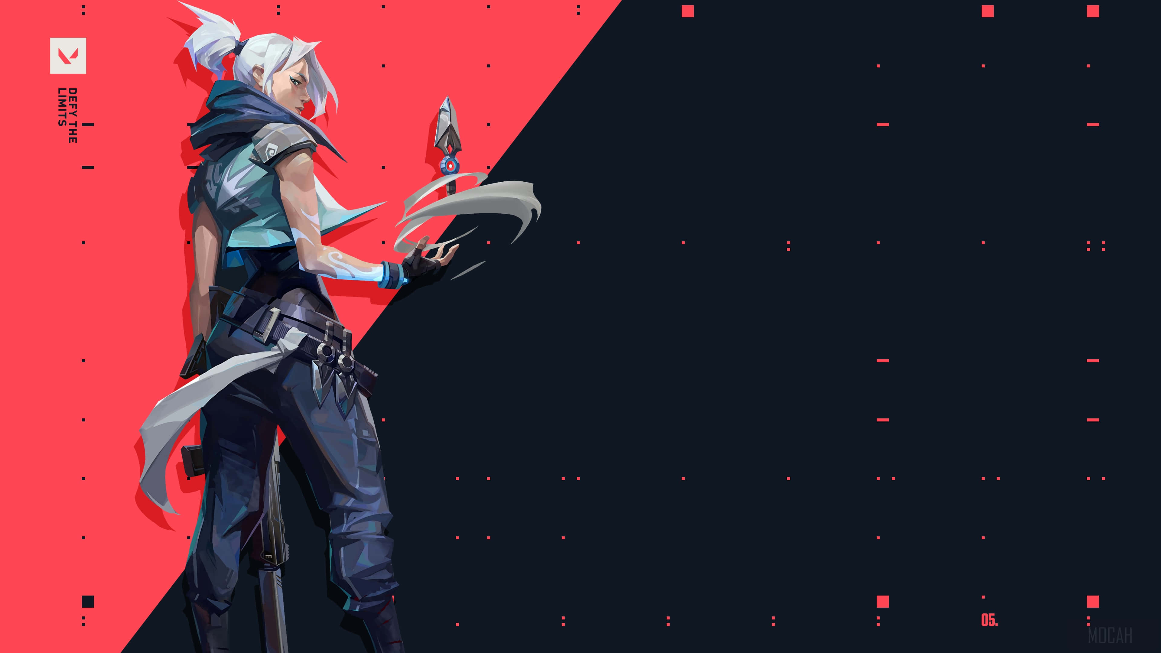 4K HD Valorant, anime warrior, white hair, 4K Desktop Wallpaper