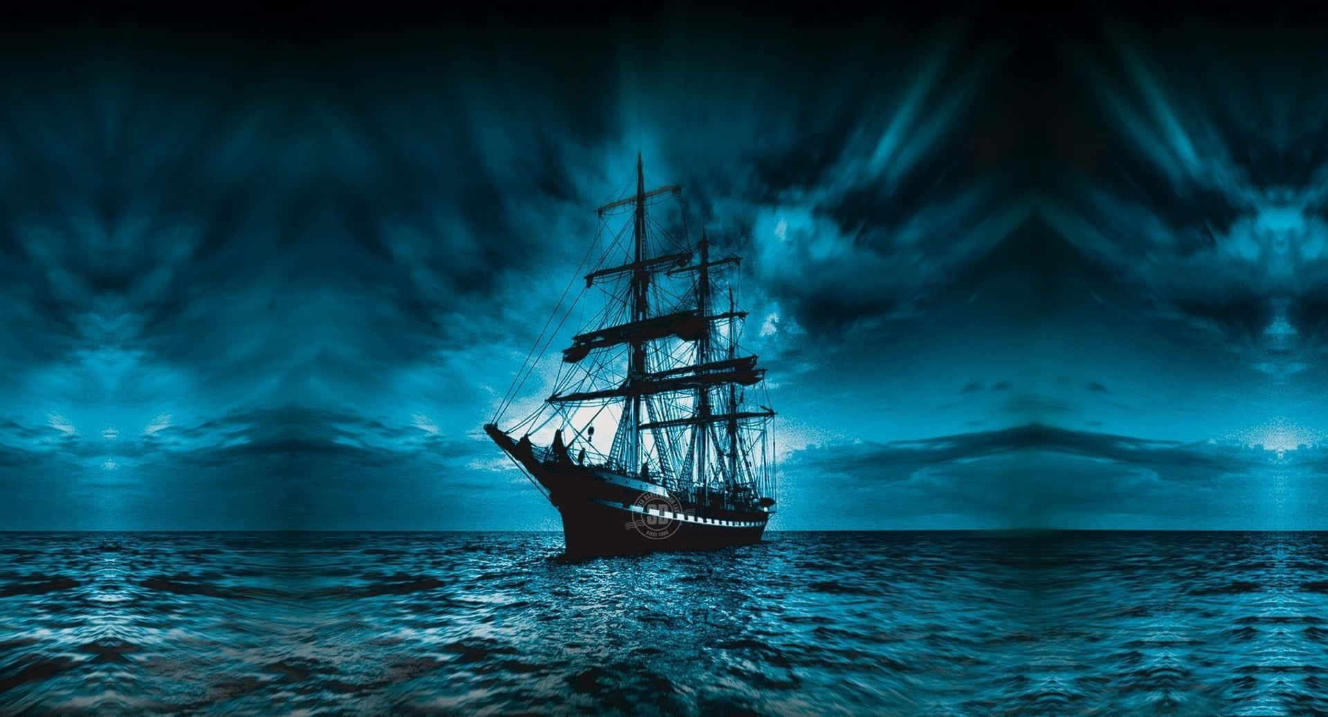 4K Hdr, sailing ship, teal waters, HD Desktop Wallpaper