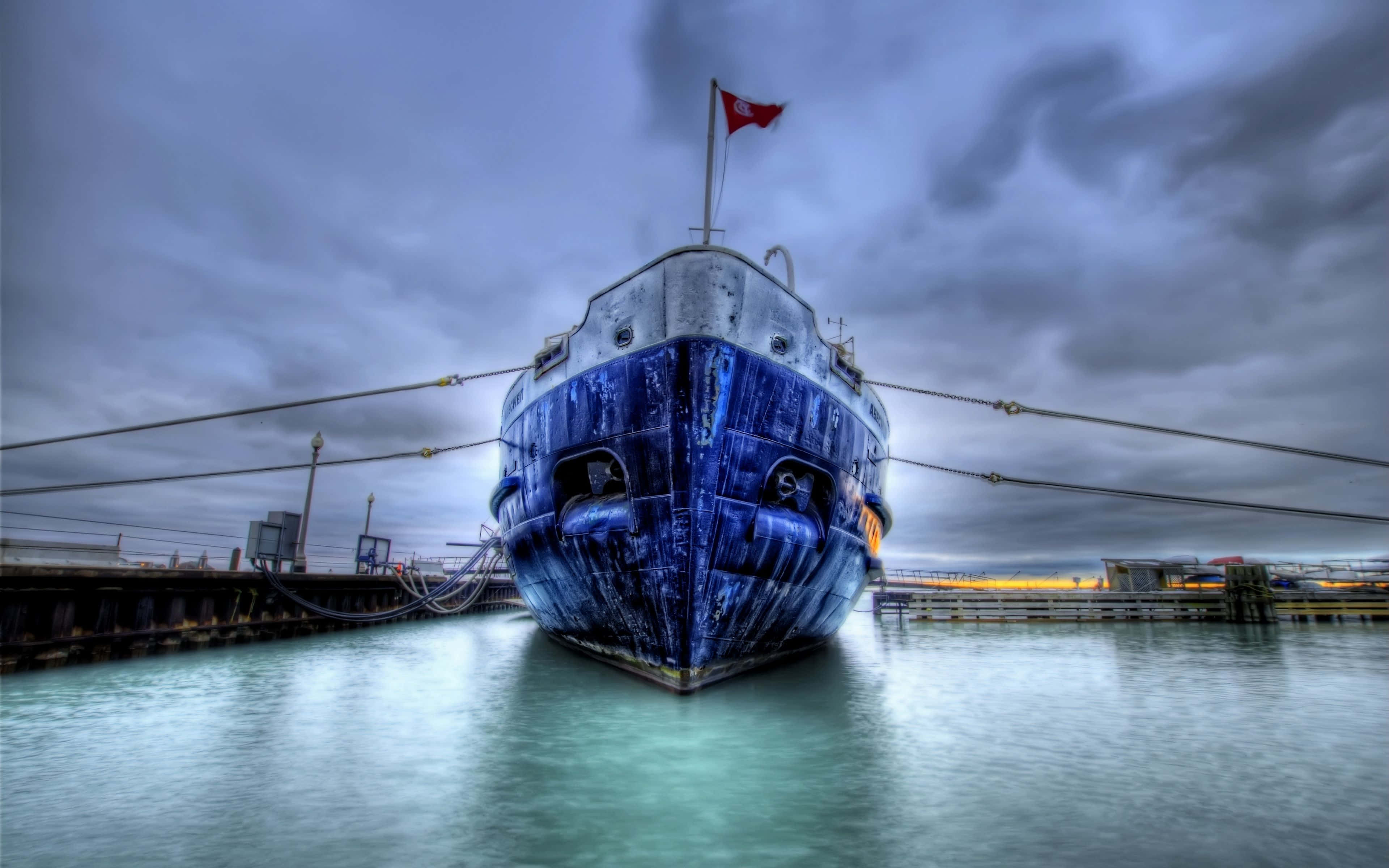4K HDR, 3840 x 2400, blue ship's bow, 4K Desktop Wallpaper