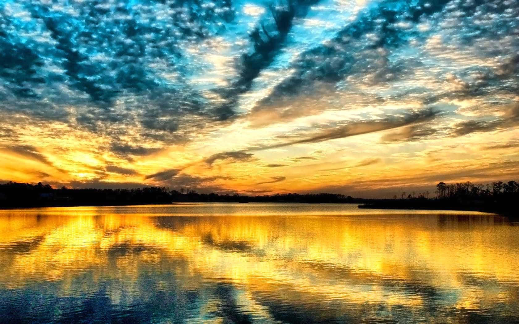 4K Hdr, Majestic Mountain Peak, serene lake, HD Desktop Wallpaper