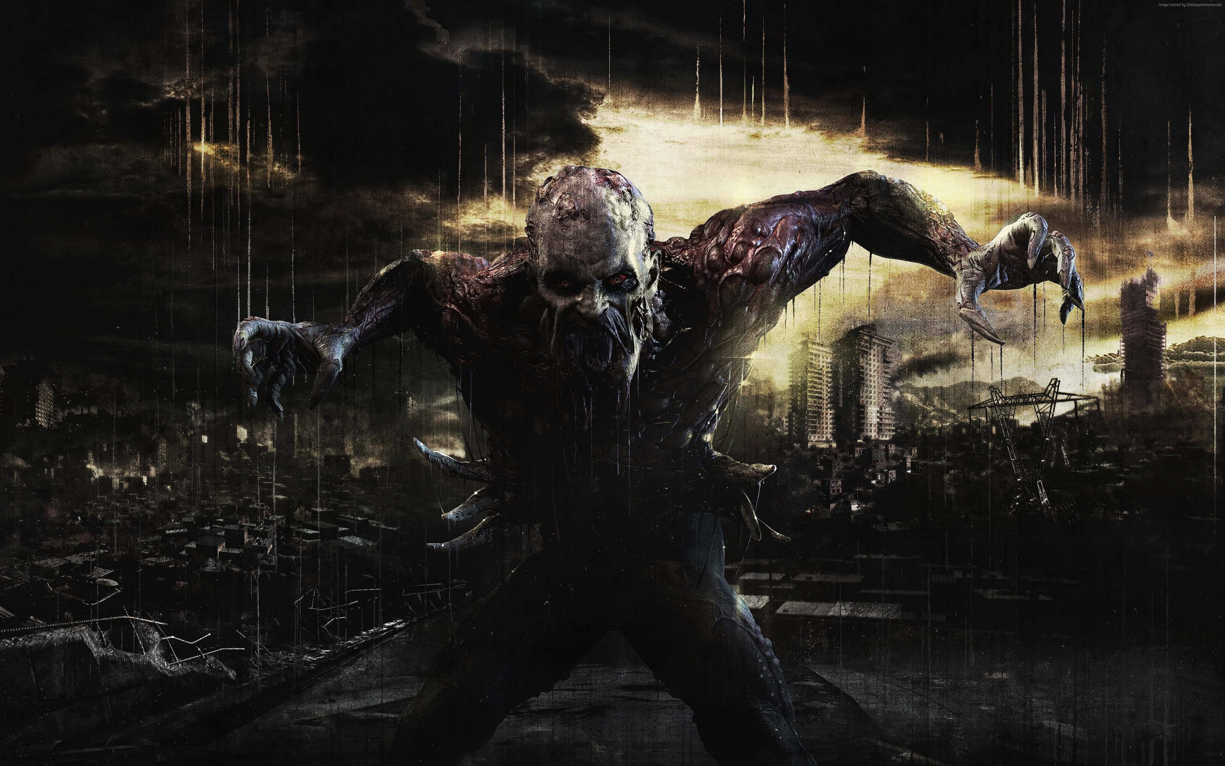 4K Horror, zombie, exposed muscles, 4K Desktop Wallpaper