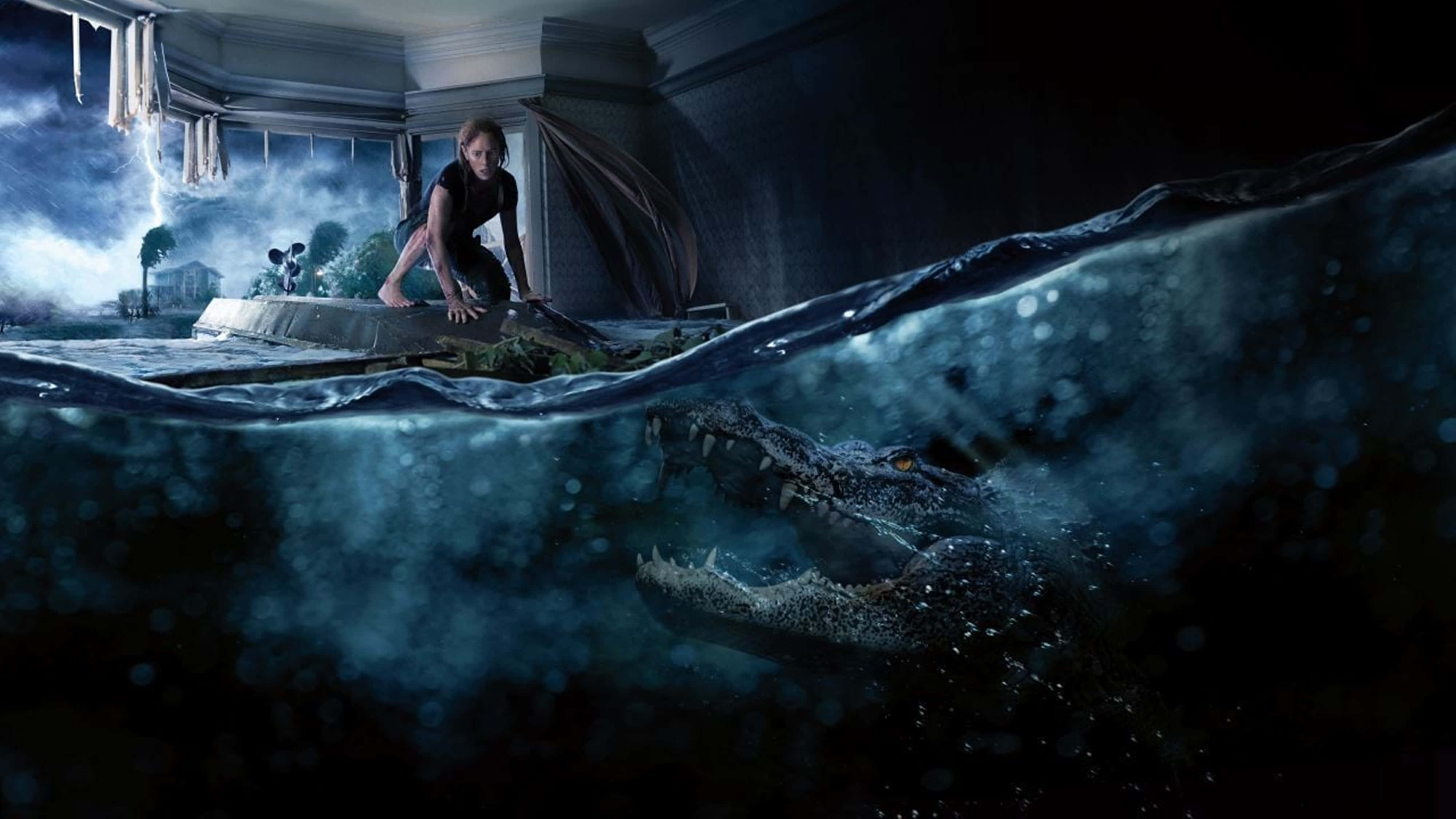 4K Horror, crocodile, monstrous alligator, 4K Desktop Wallpaper