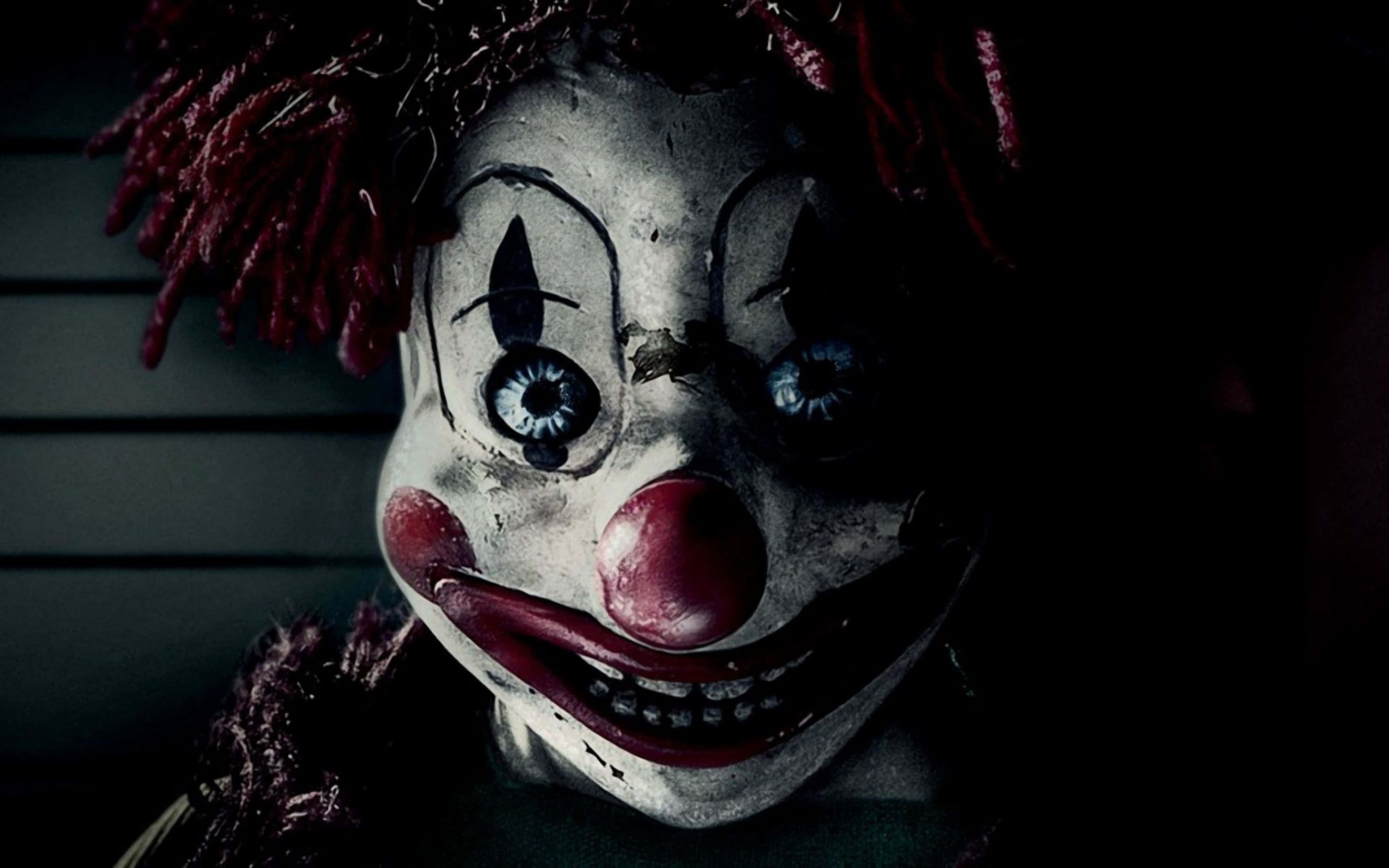 4K Horror, clown, cracked white makeup, 4K Desktop Wallpaper