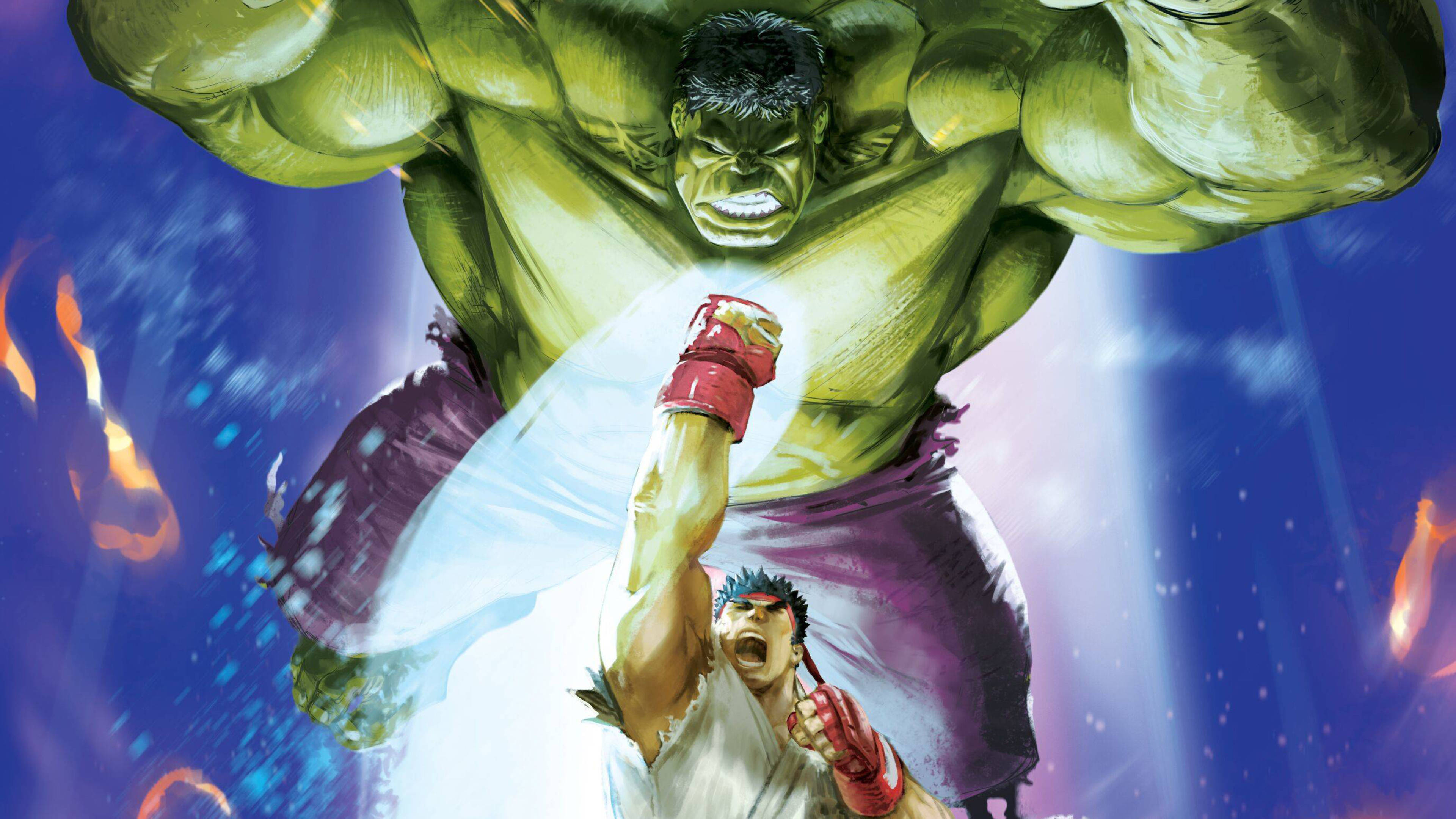 4K Hulk, Hulk, anime guy, 4K Desktop Wallpaper
