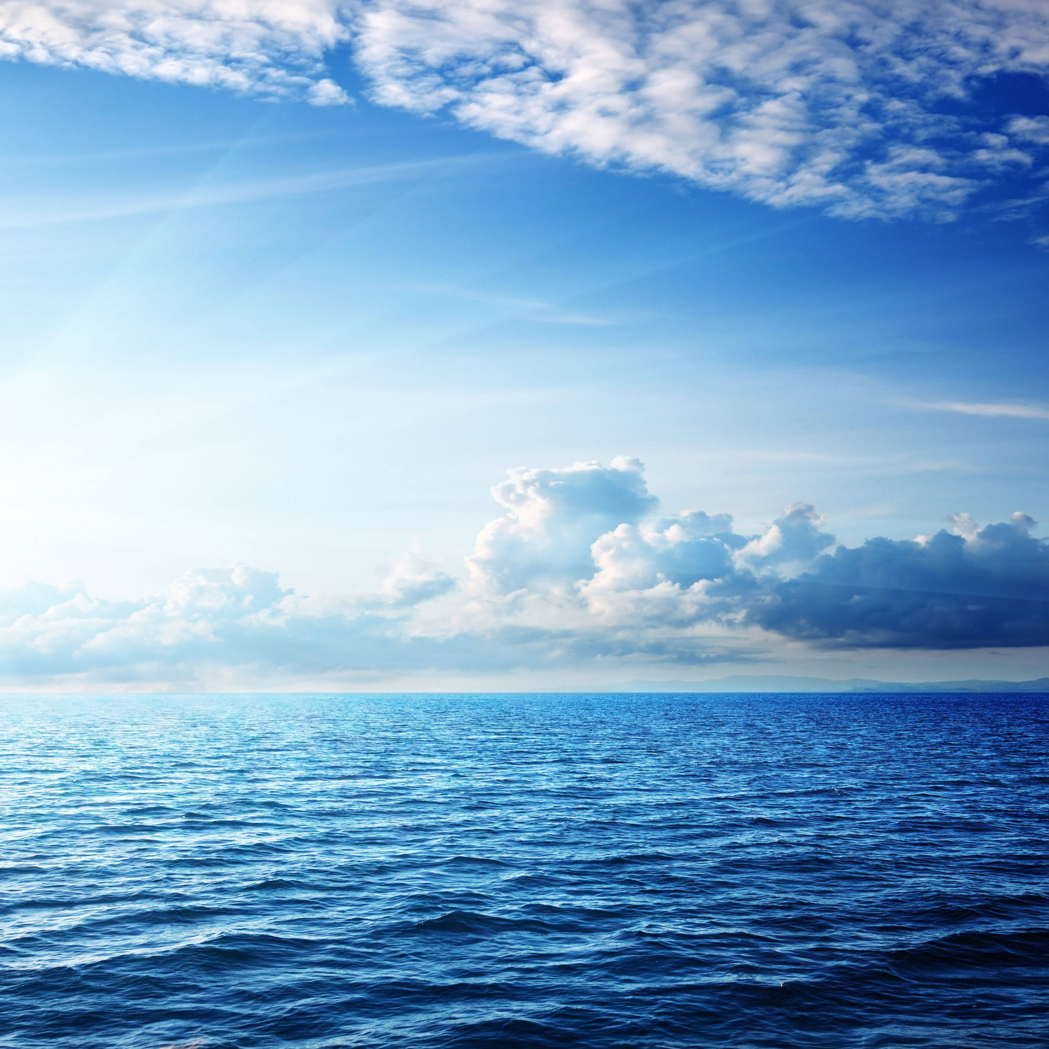 4K iPad, ocean, sky, 2K Desktop Wallpaper