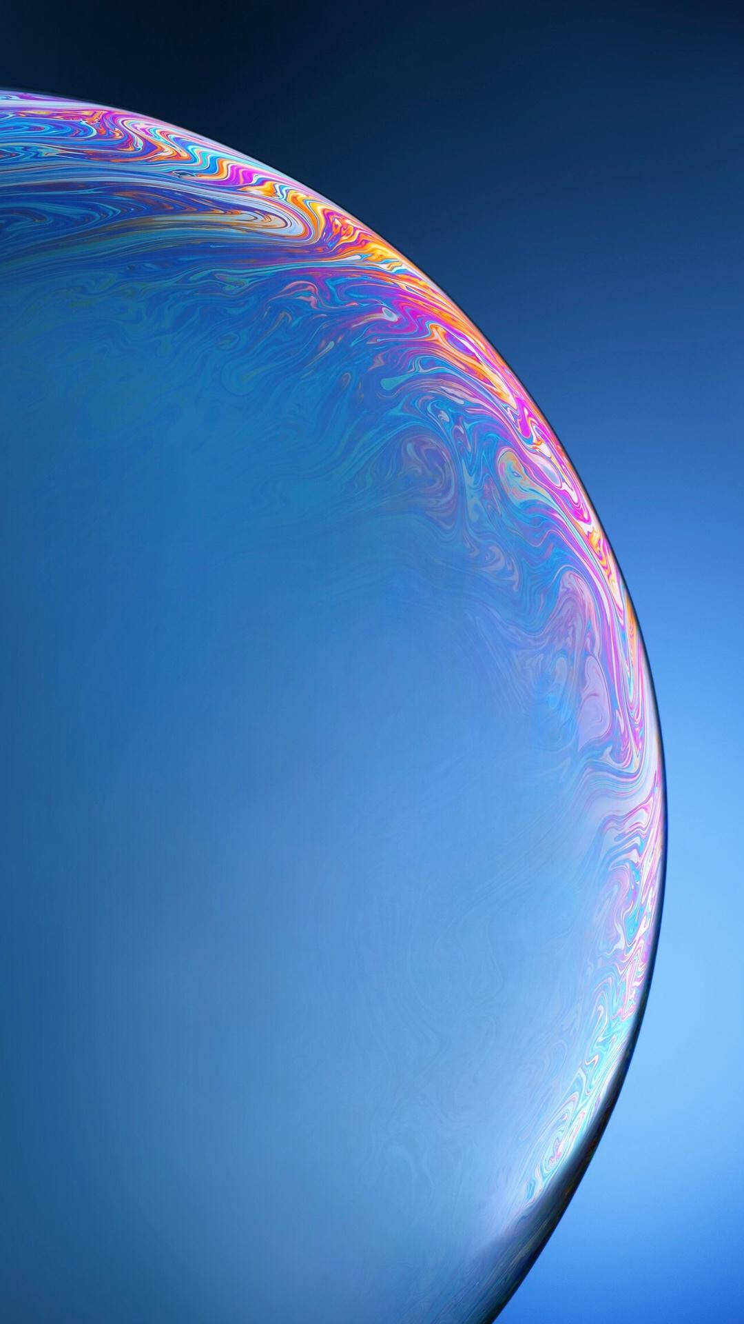 4K iPhone 6 Plus, iridescent soap bubble, clear blue sky, Full HD Phone Wallpaper