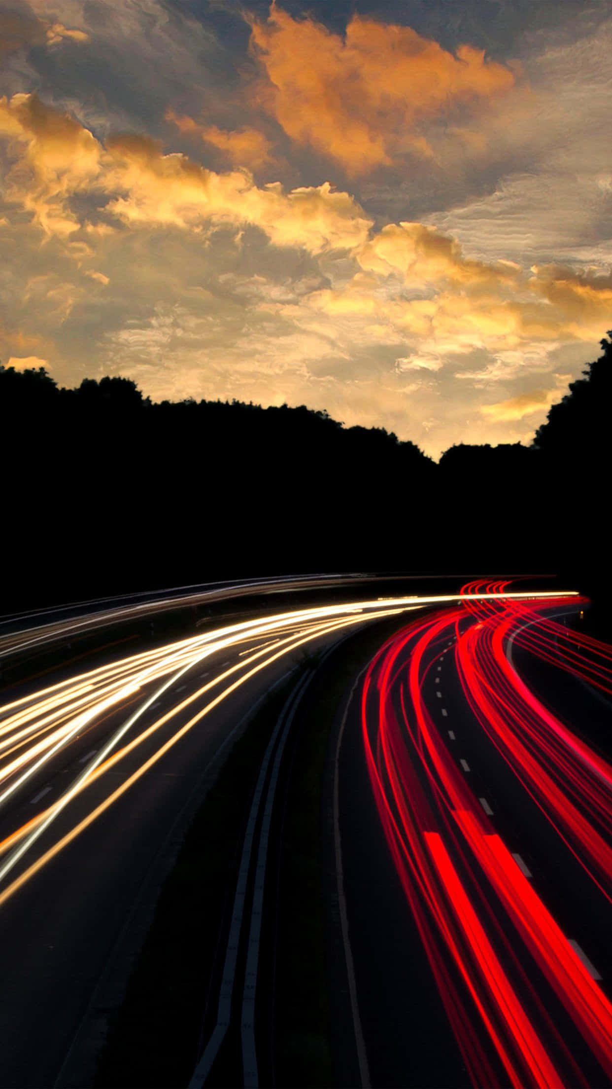 4K iPhone 7 Plus, highway, cars, Full HD Phone Wallpaper