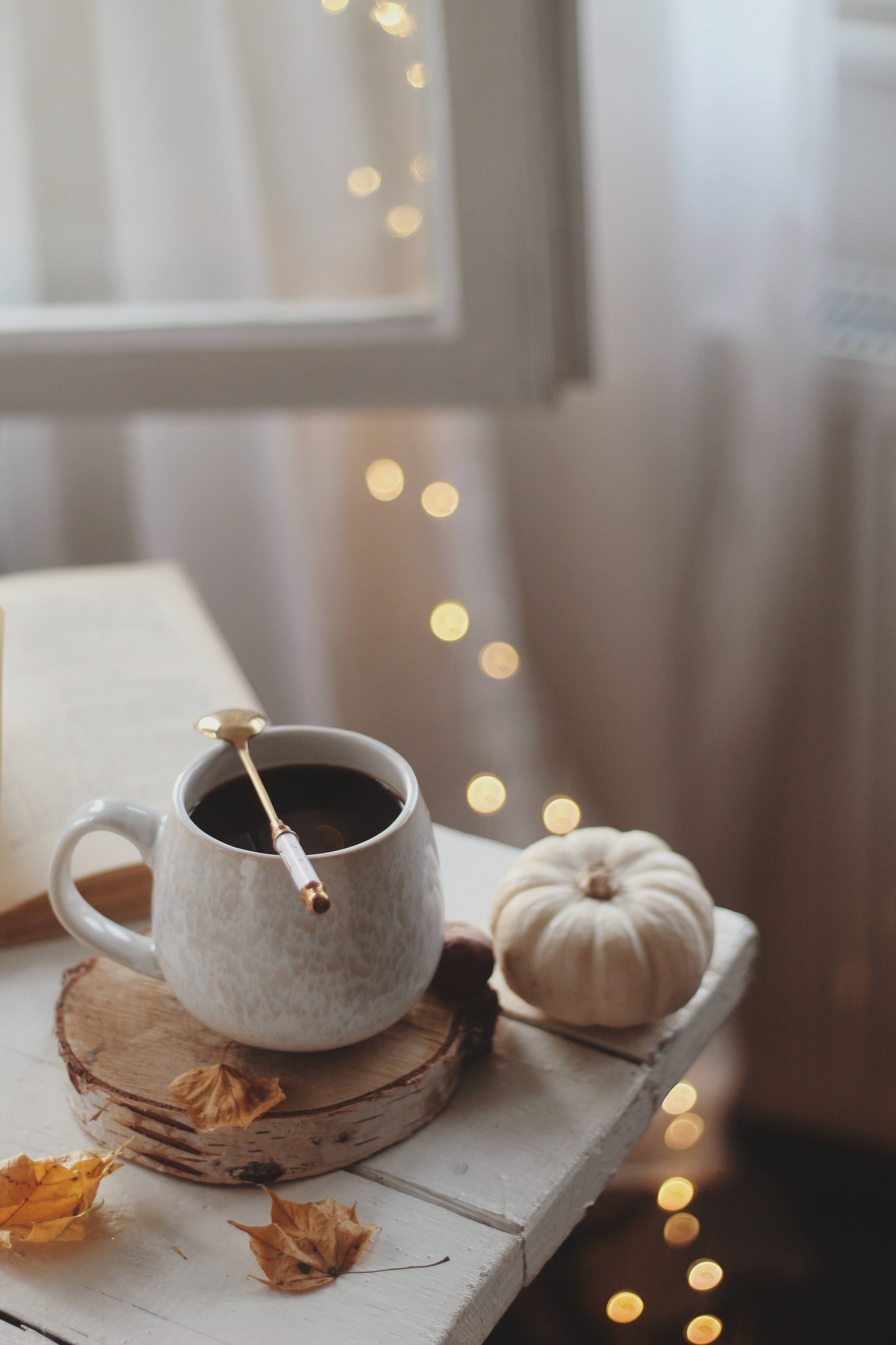 4K iPhone, pumpkin, coffee, 5K Phone Wallpaper