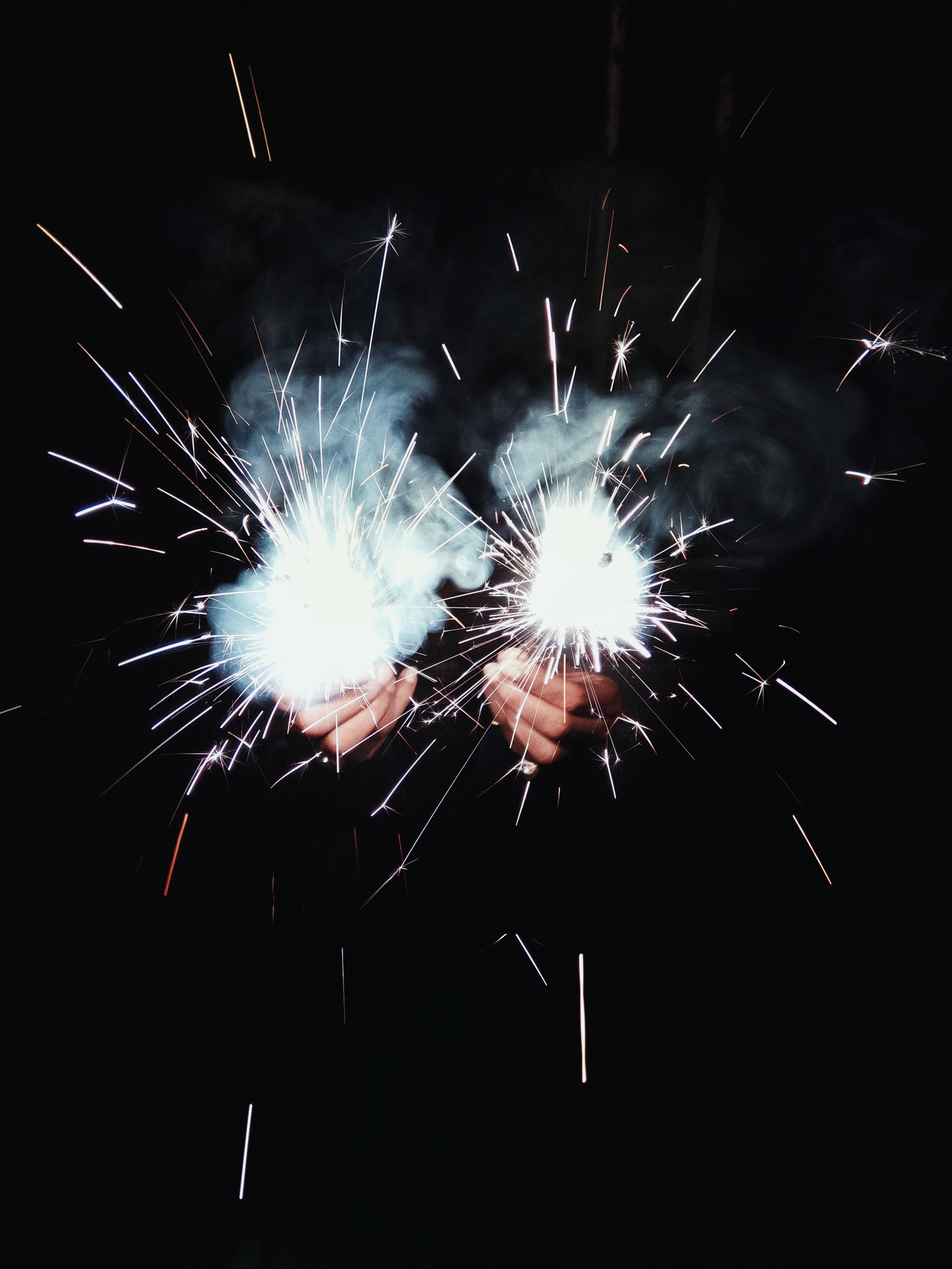 4K iPhone, sparklers, glowing sparklers, 4K Phone Wallpaper