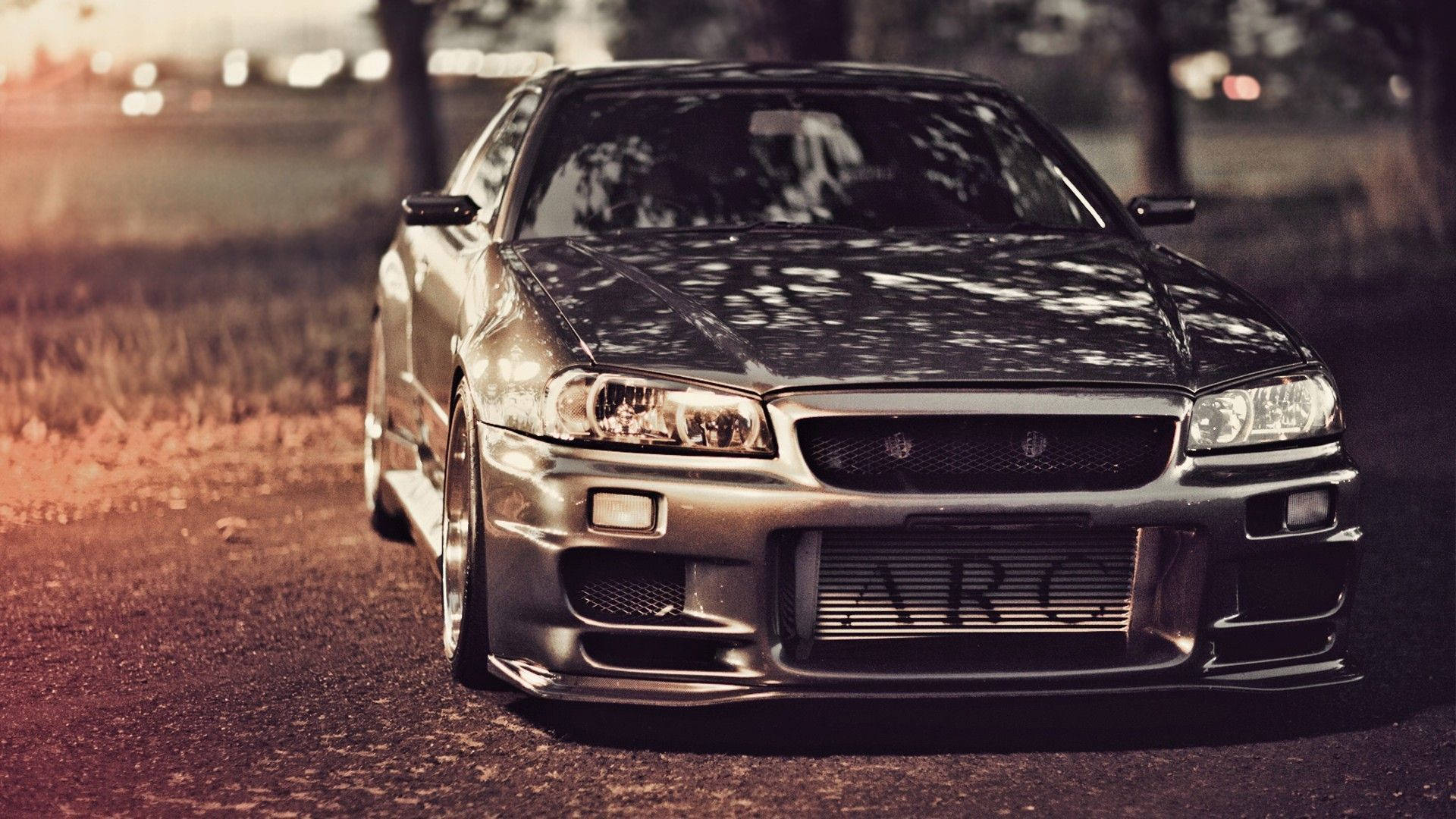 4K JDM, shiny Nissan Skyline, dirt, Full HD Desktop Wallpaper