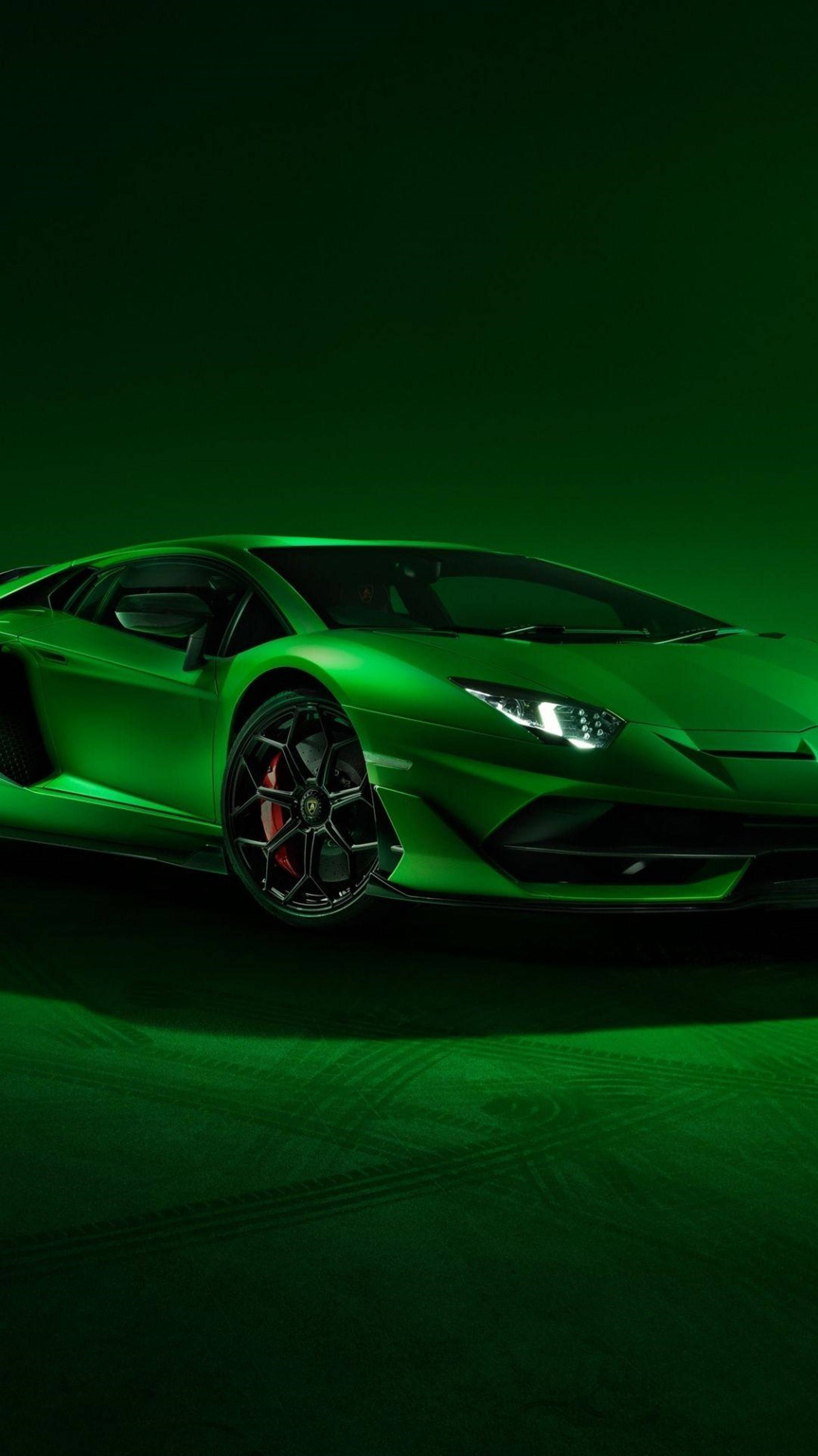 4K Lamborghini iPhone, Lamborghini, green, 4K Phone Wallpaper