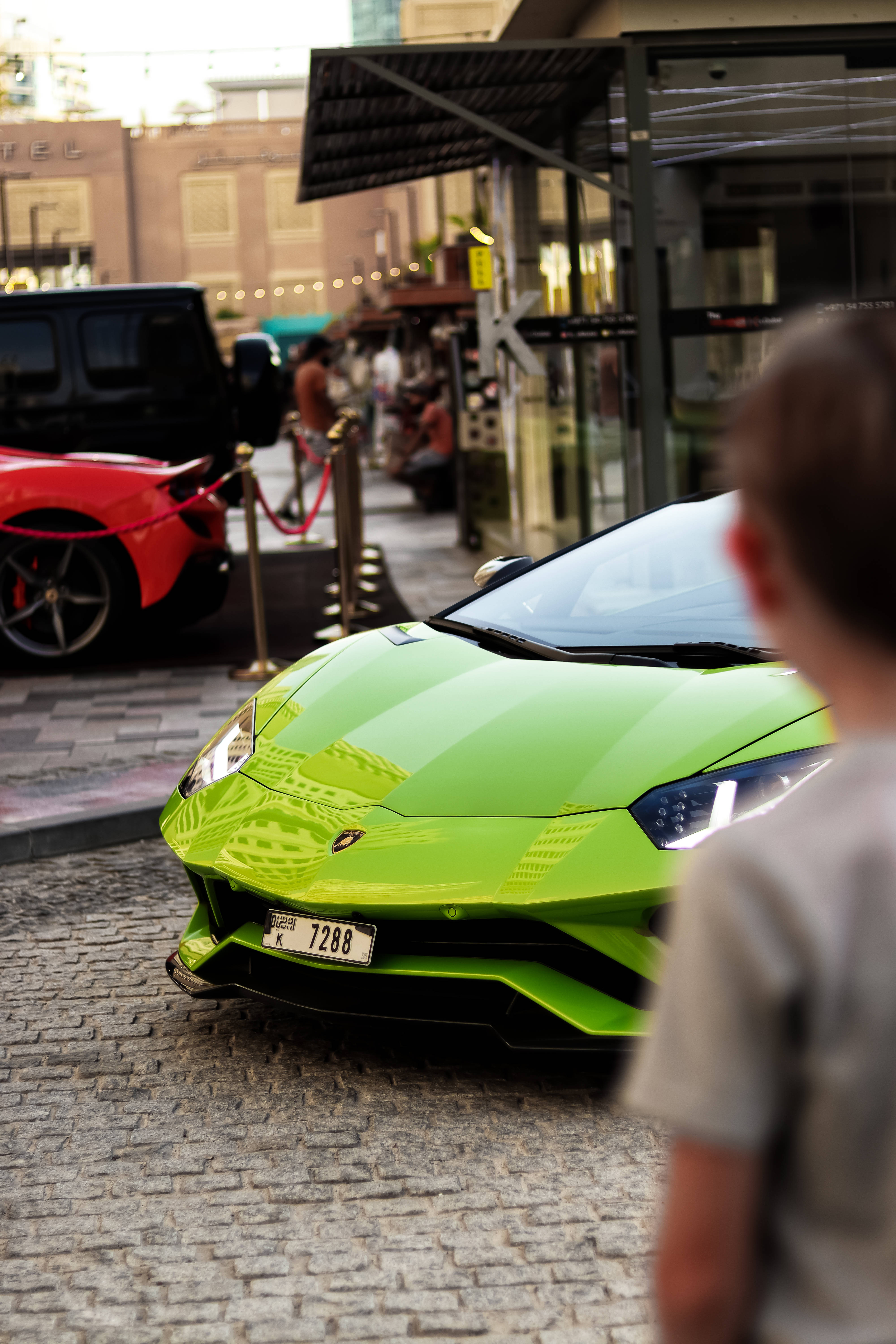 Lamborghini, Apple Green, 4K, 5K Phone Wallpaper