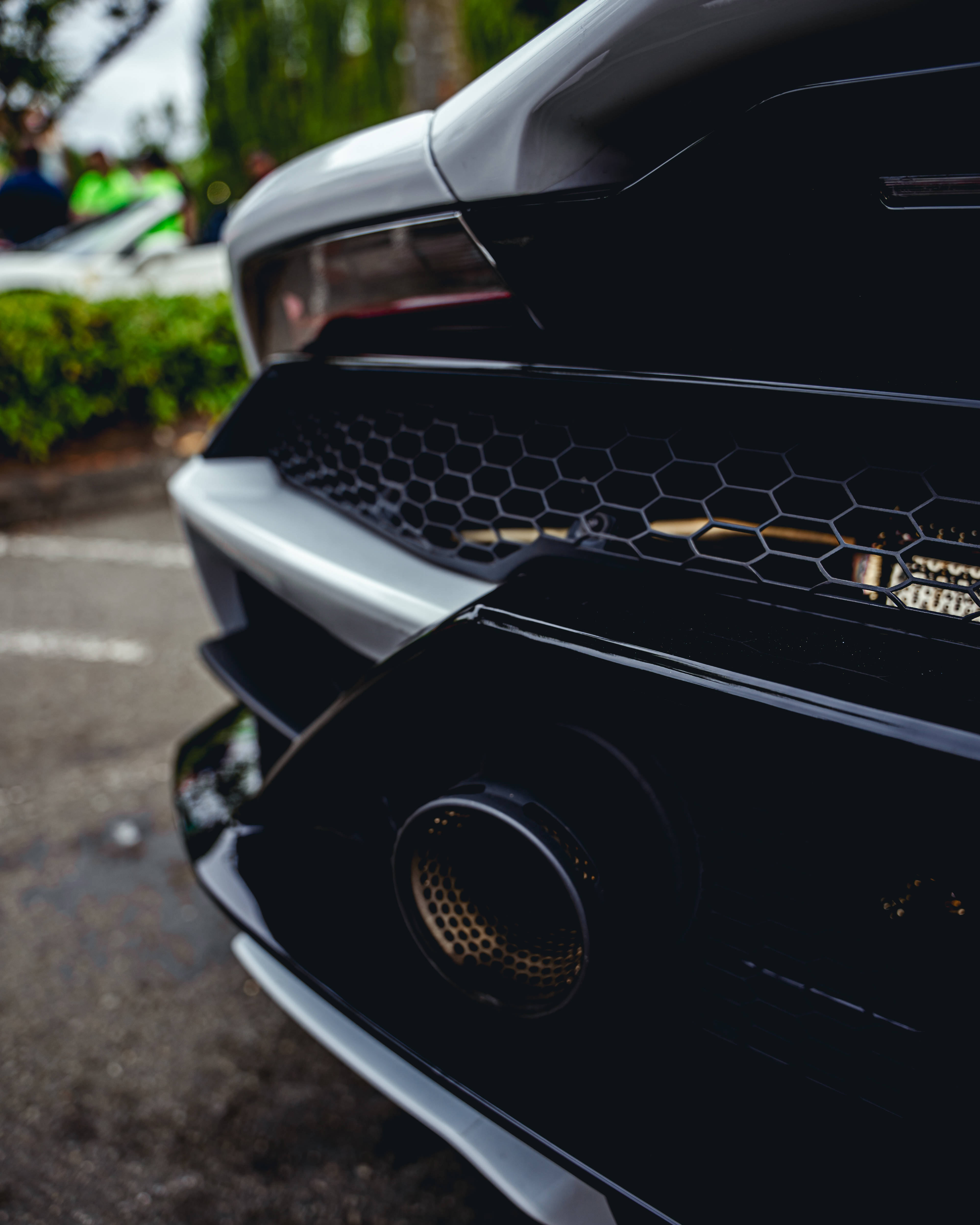 Lamborghini, exhaust pipe, front grille, 4K Phone Wallpaper