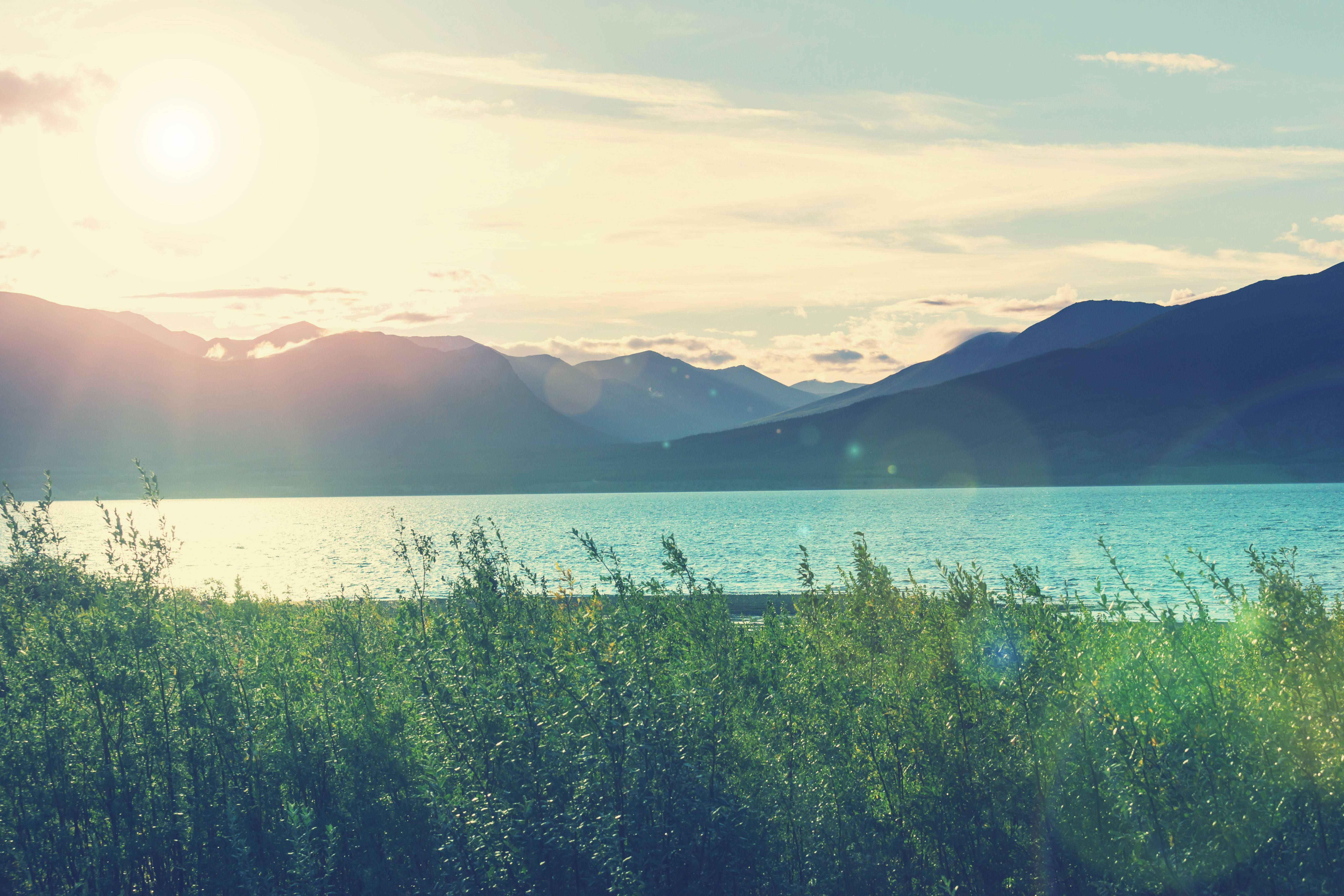 4K Landscape, lake, mountain, 5K Desktop Wallpaper