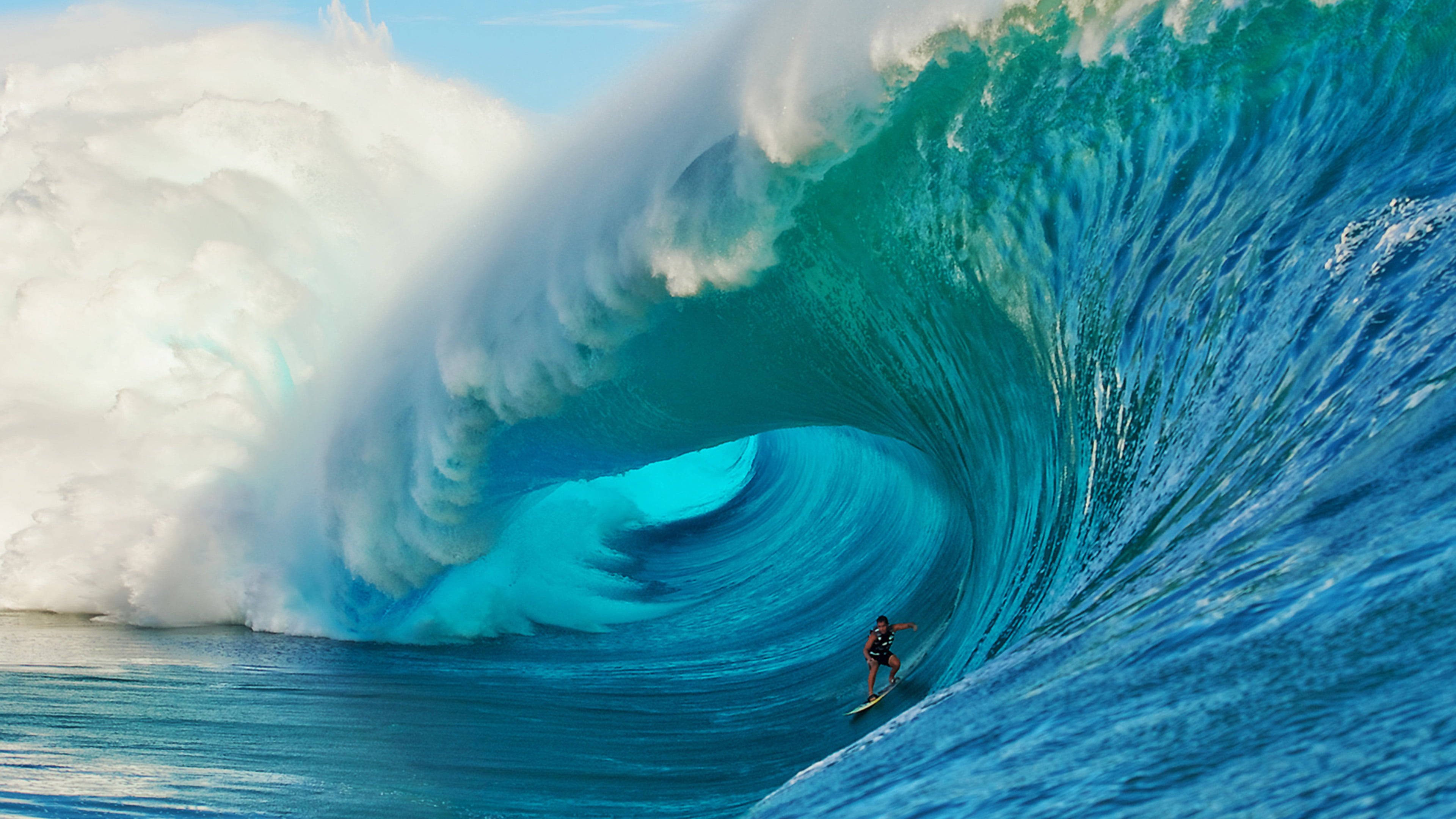 4K Laptop, big ocean wave, turquoise wave, 4K Desktop Wallpaper