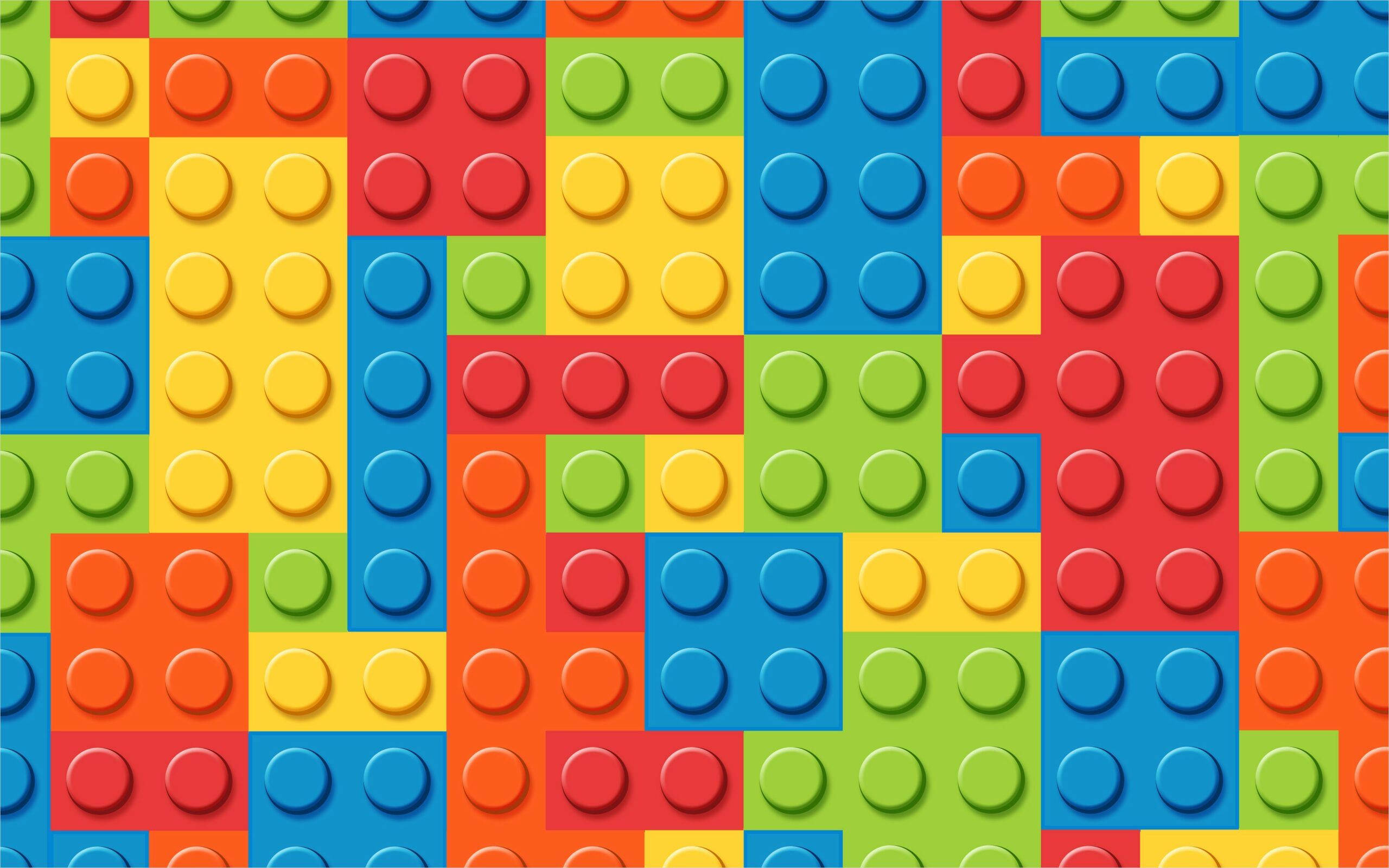 4K LEGO, colorful parts, red, 2K Desktop Wallpaper