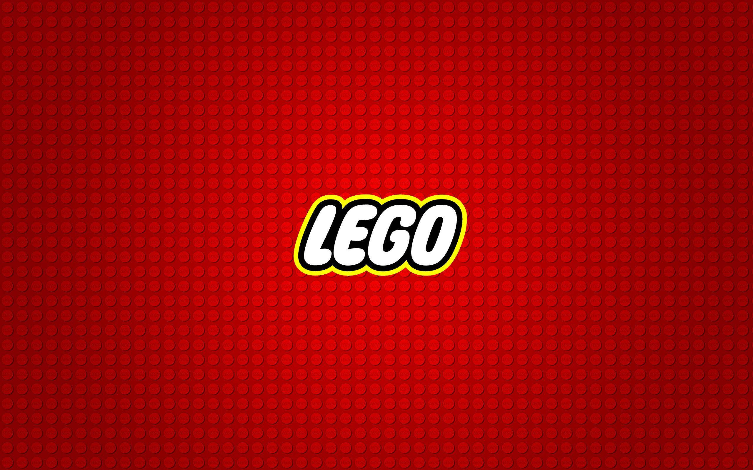 4K LEGO Logo, red, white, 2K Desktop Wallpaper
