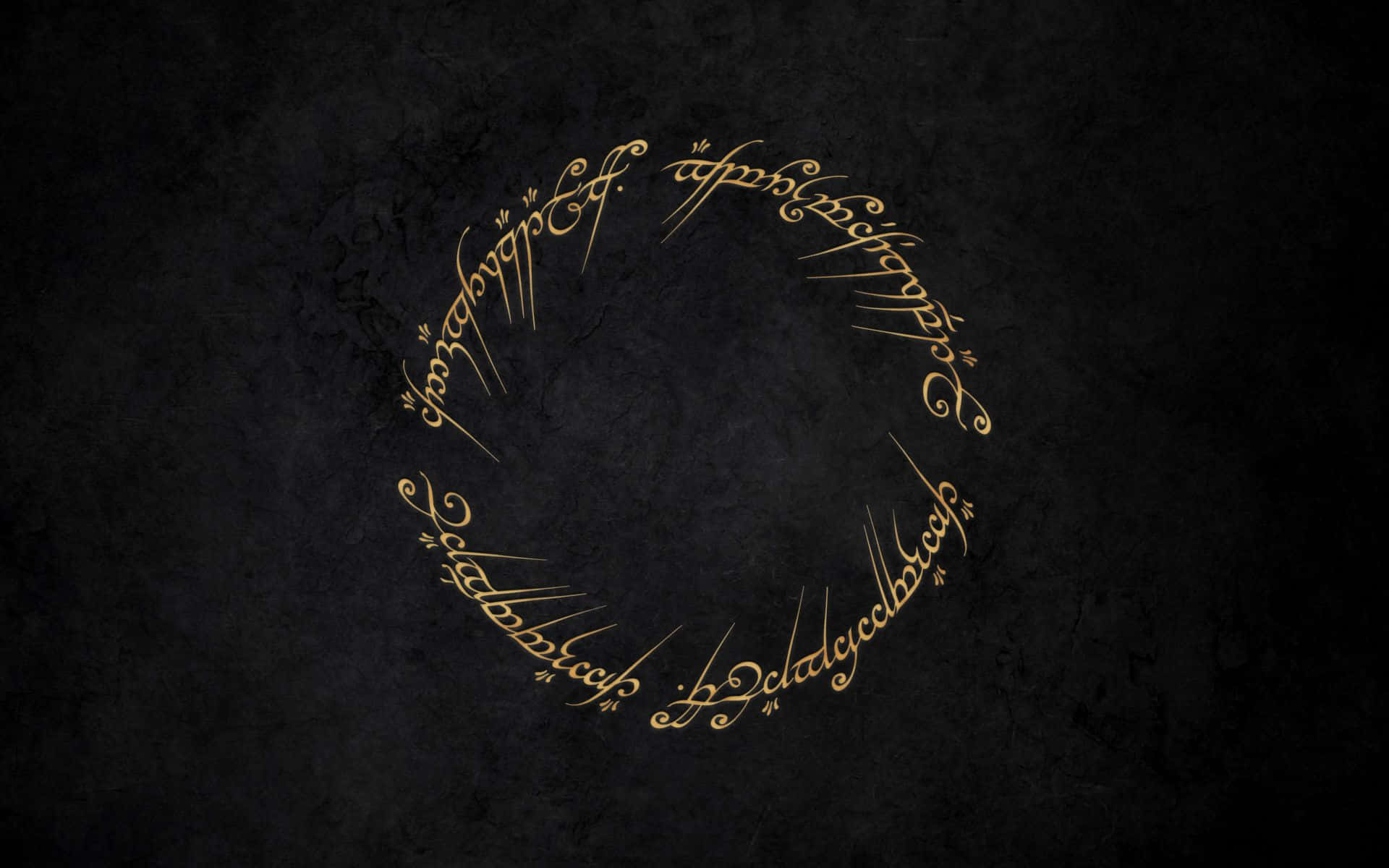Lord Of The Rings, golden elvish script, glowing ring, Full HD Desktop Wallpaper
