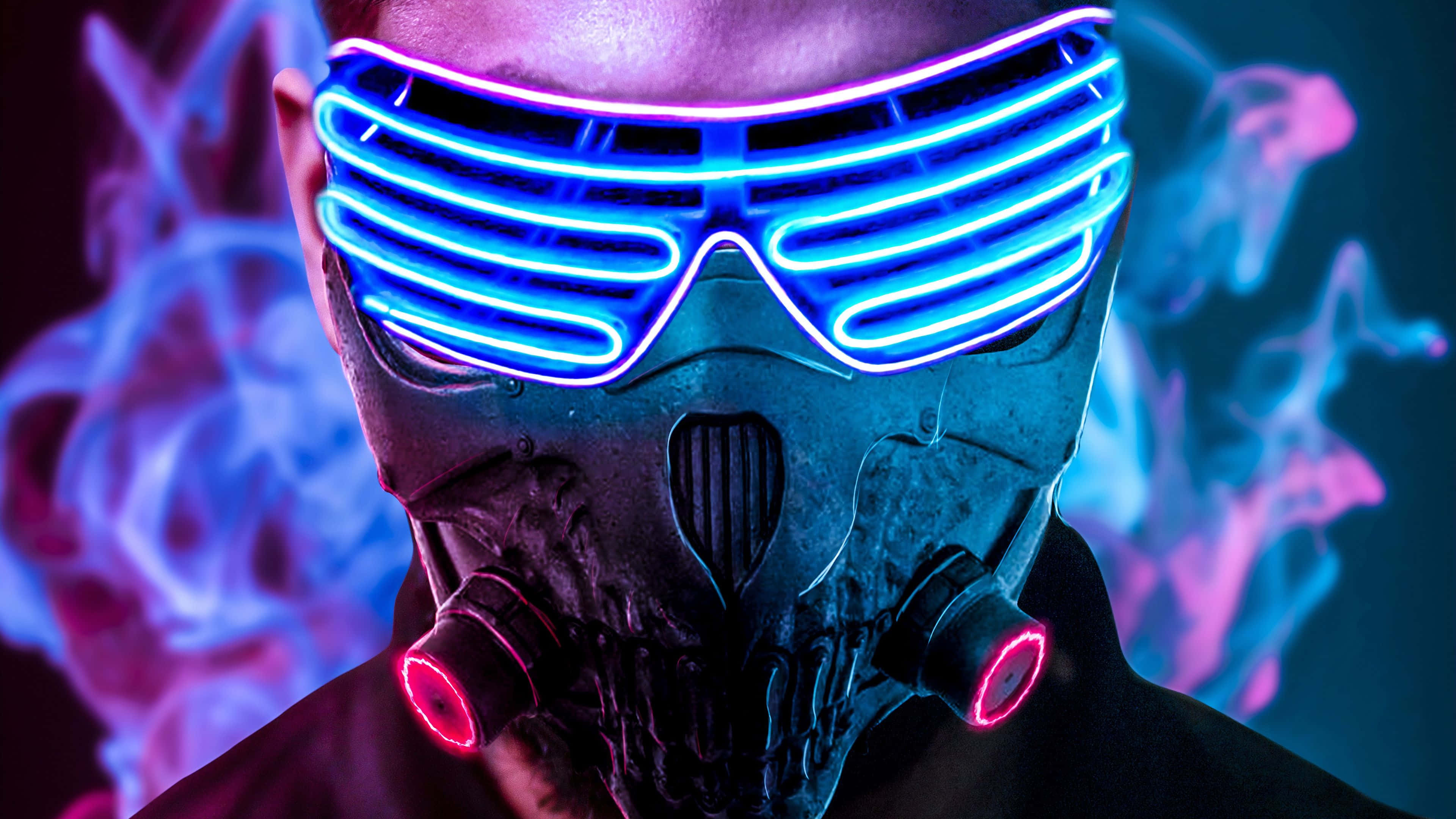 4K Mask, apocalypse man, led shades, 4K Desktop Wallpaper