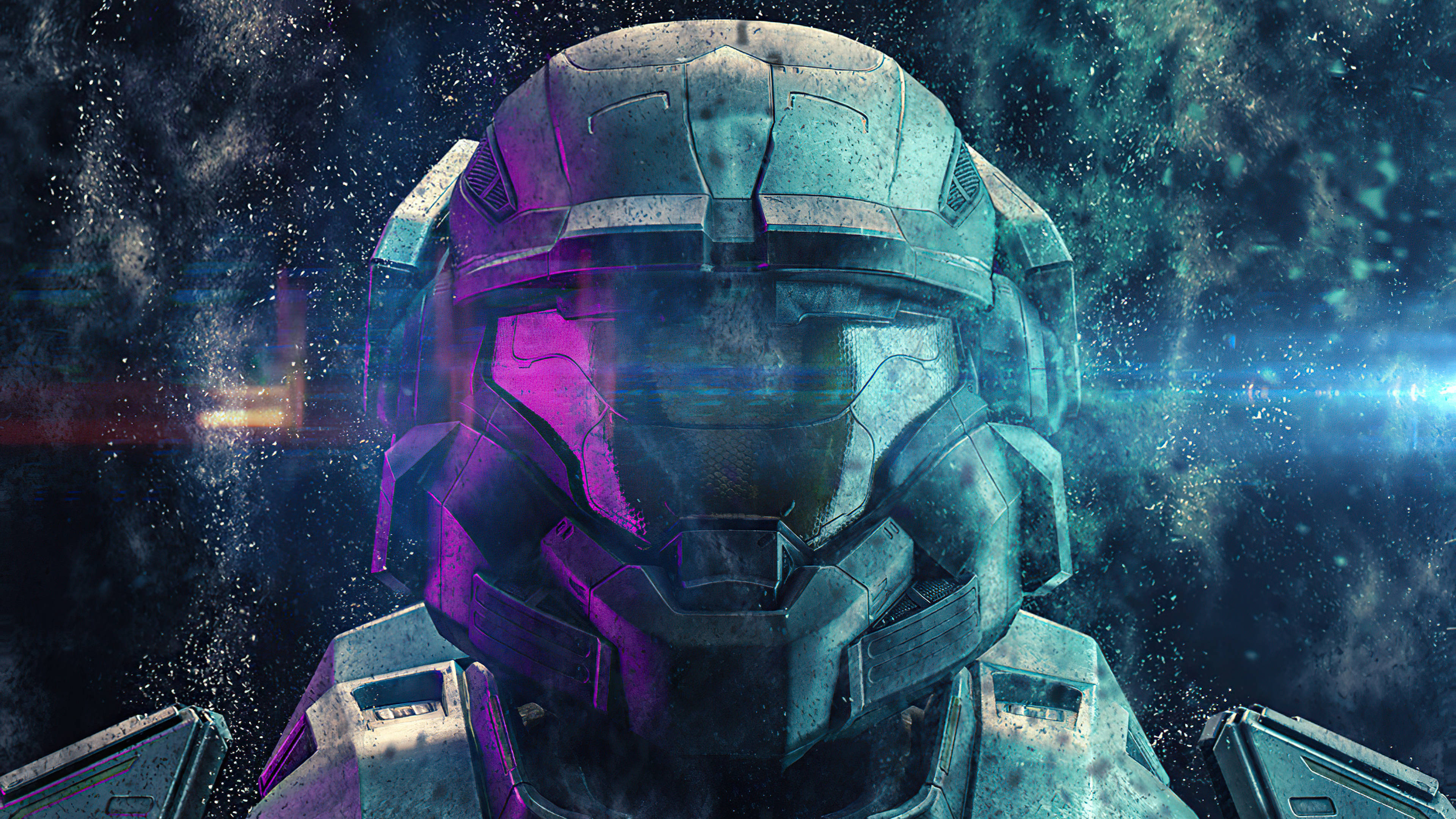 4K Master Chief, galaxy, close-up, 4K Desktop Wallpaper