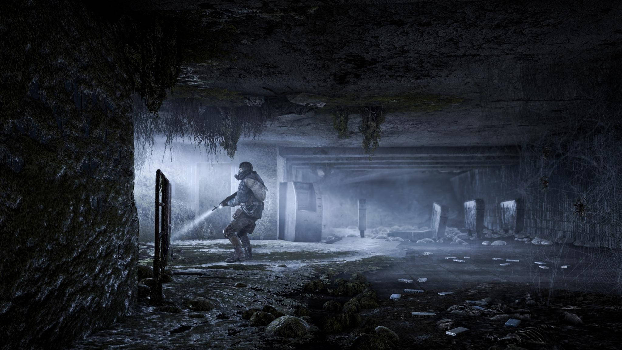 4K Metro 2033, underground level, gas mask, Full HD Desktop Wallpaper