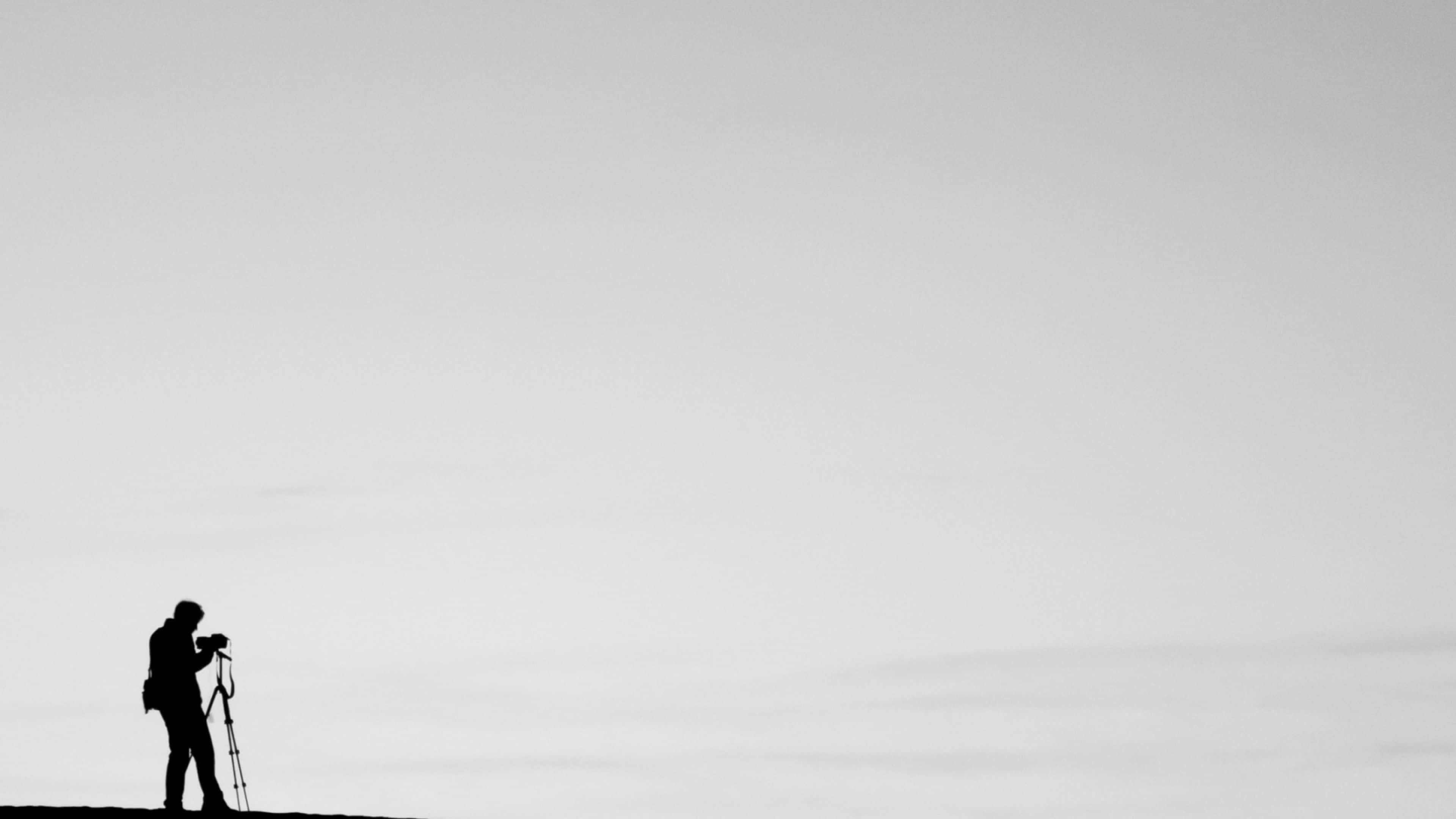 4K Minimal, silhouette, photographer, 4K Desktop Wallpaper