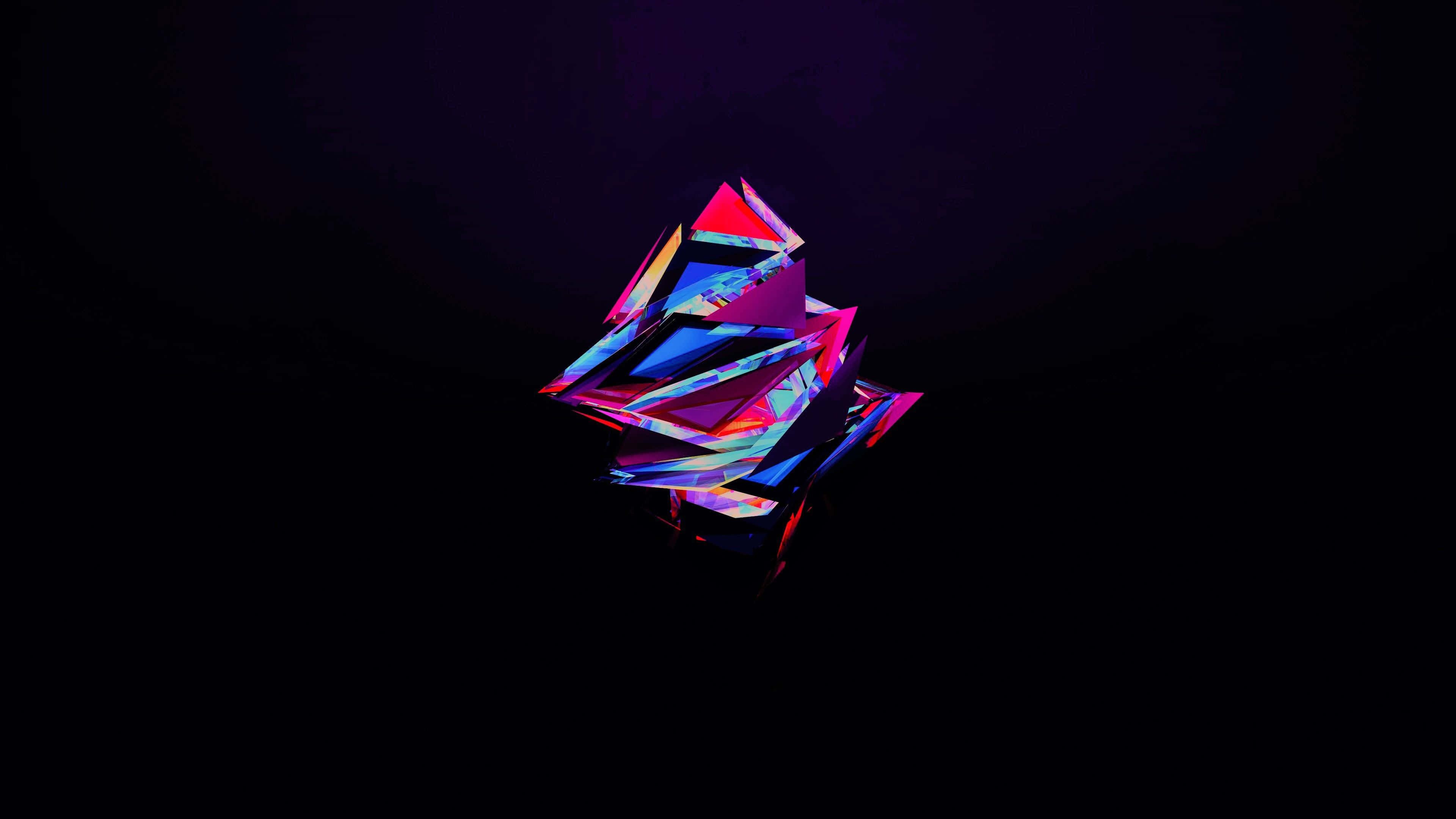 4K Minimal, neon pink, blue, 4K Desktop Wallpaper