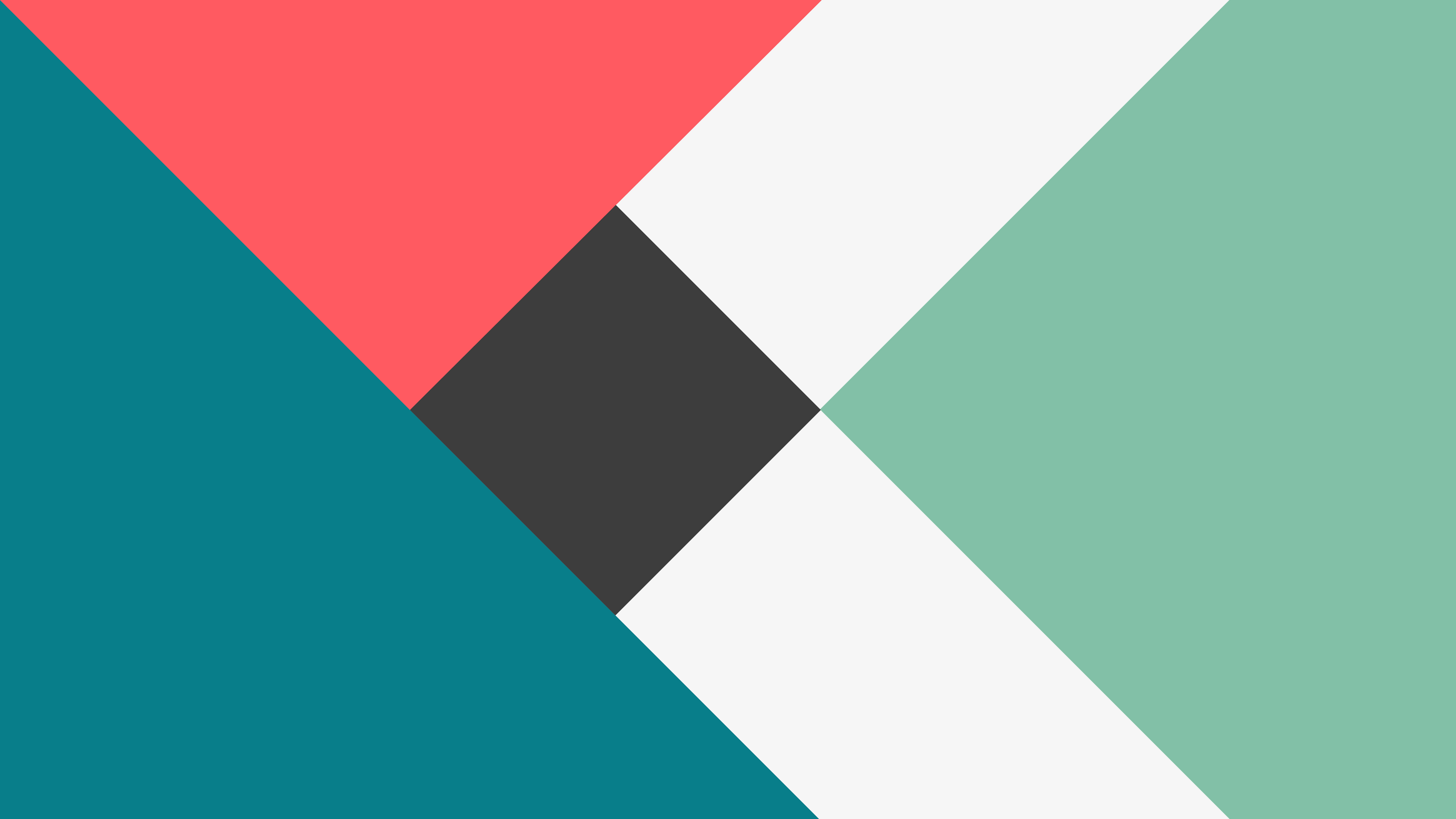 4K Minimalist Colorful Blocks, coral, teal, 8K Desktop Wallpaper