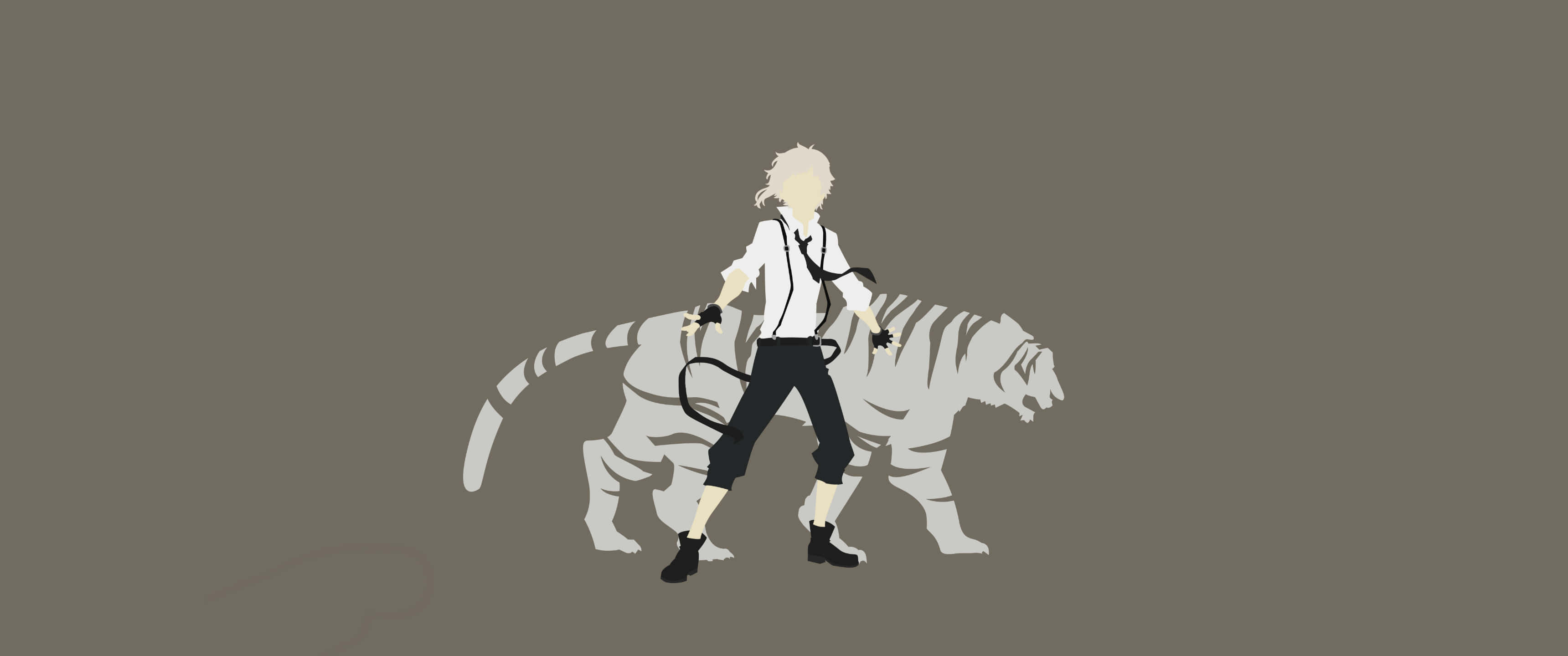 3440x1440, minimal, anime character, 2K Desktop Wallpaper