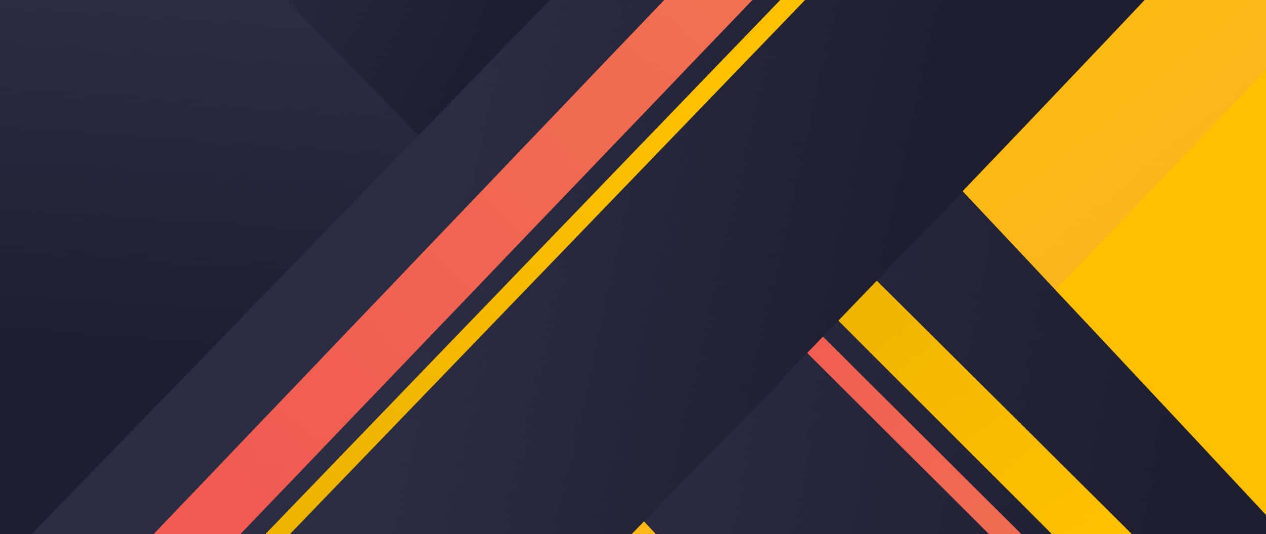 2560x1080, minimal, coral yellow, 2K Desktop Wallpaper