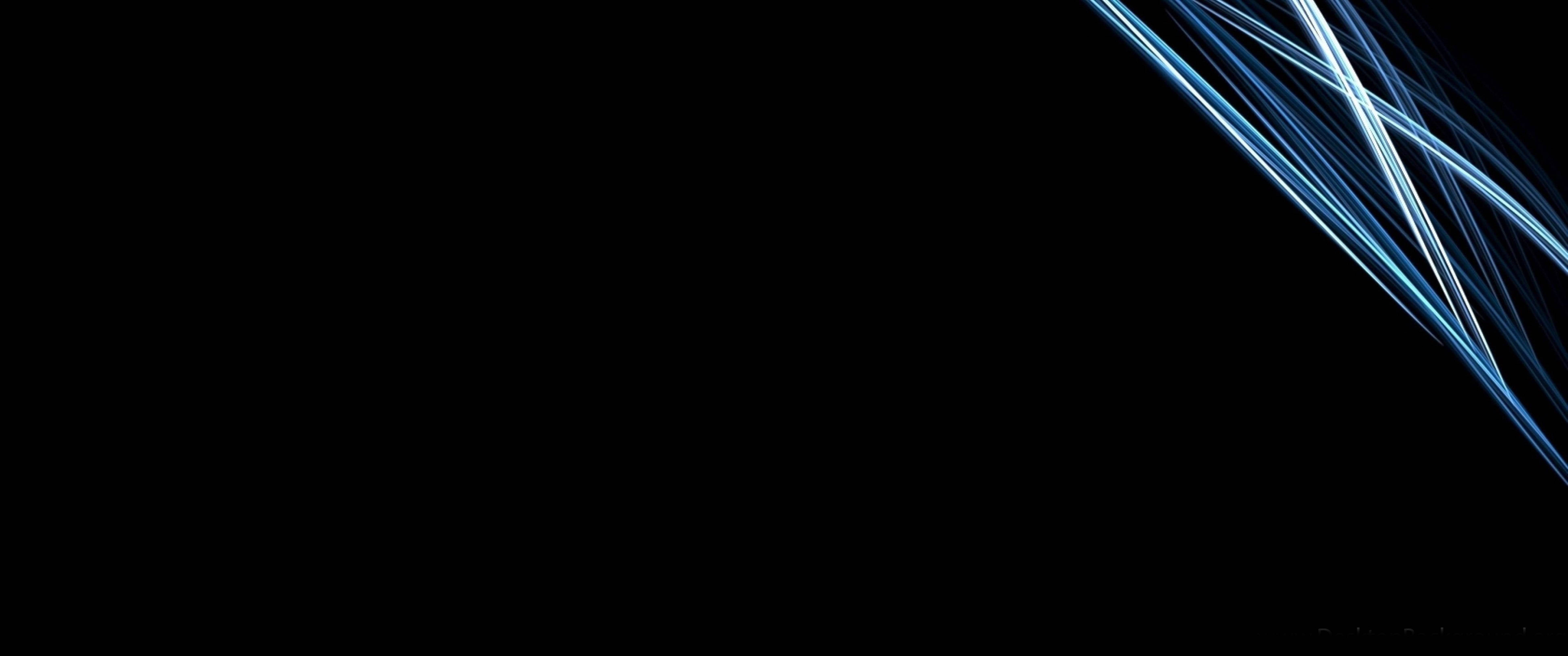 4K Ultra HD, minimalist black, blue light streaks, 8K Desktop Wallpaper