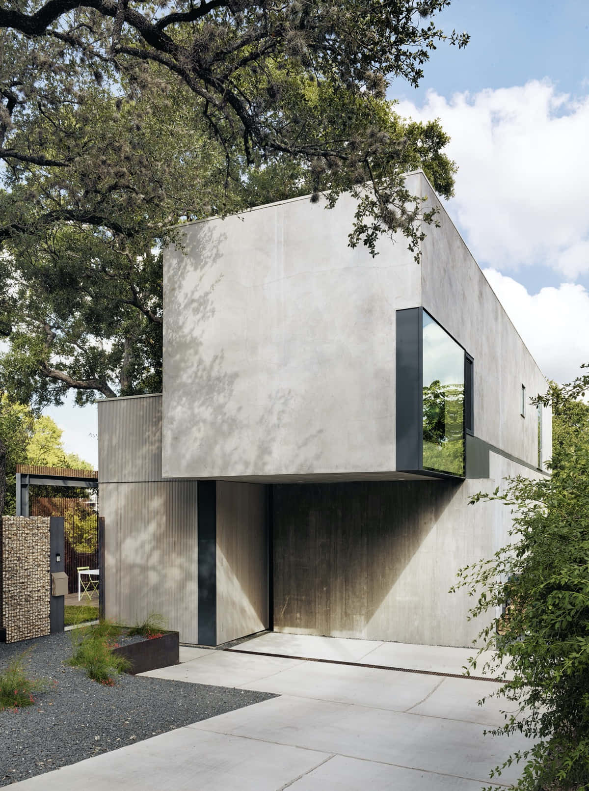 minimalist architecture, modern concrete house, bold geometric lines, HD Phone Wallpaper