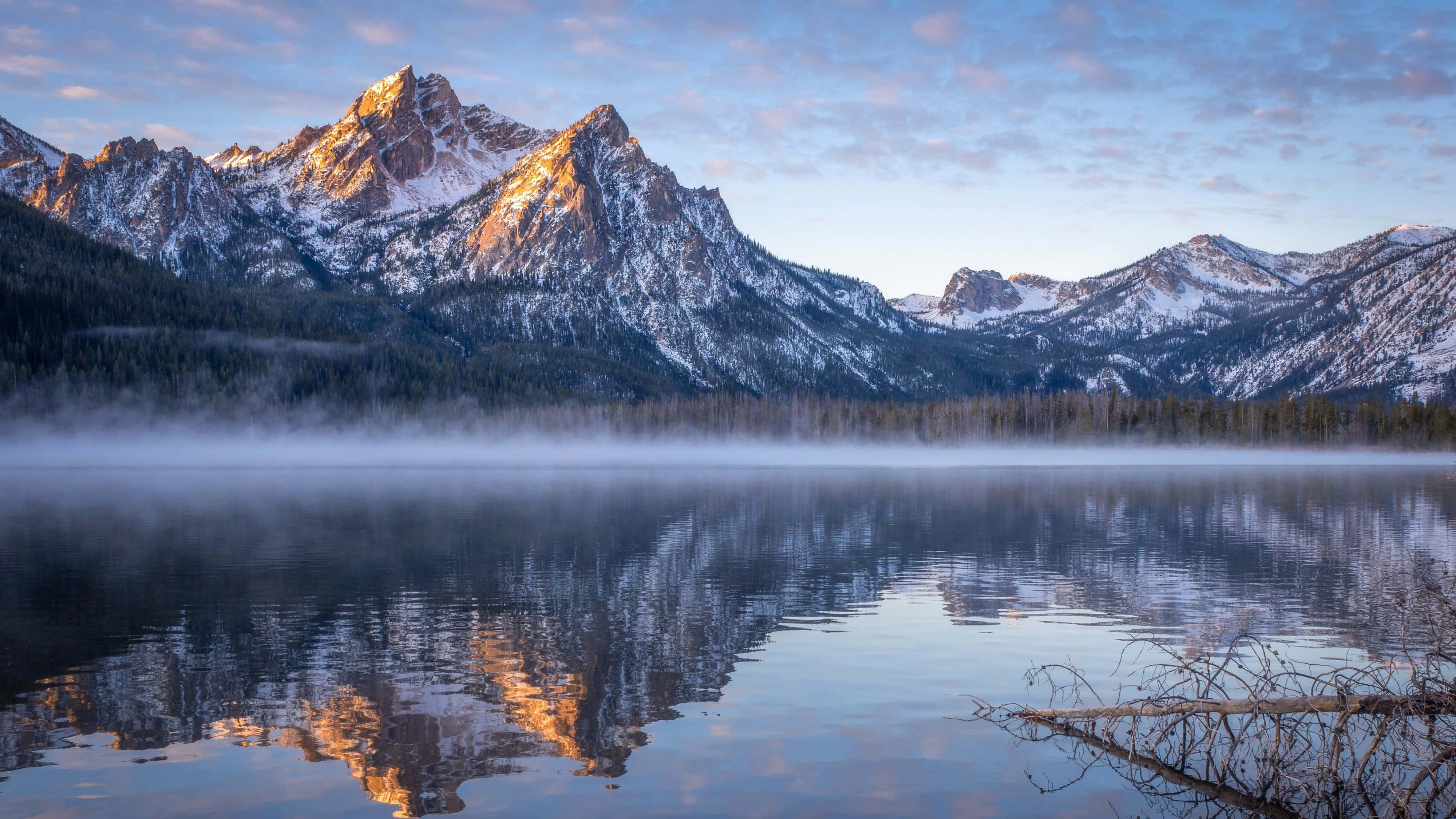 4K Mountain, snowcapped mountain peaks, sunrise, 4K Desktop Wallpaper
