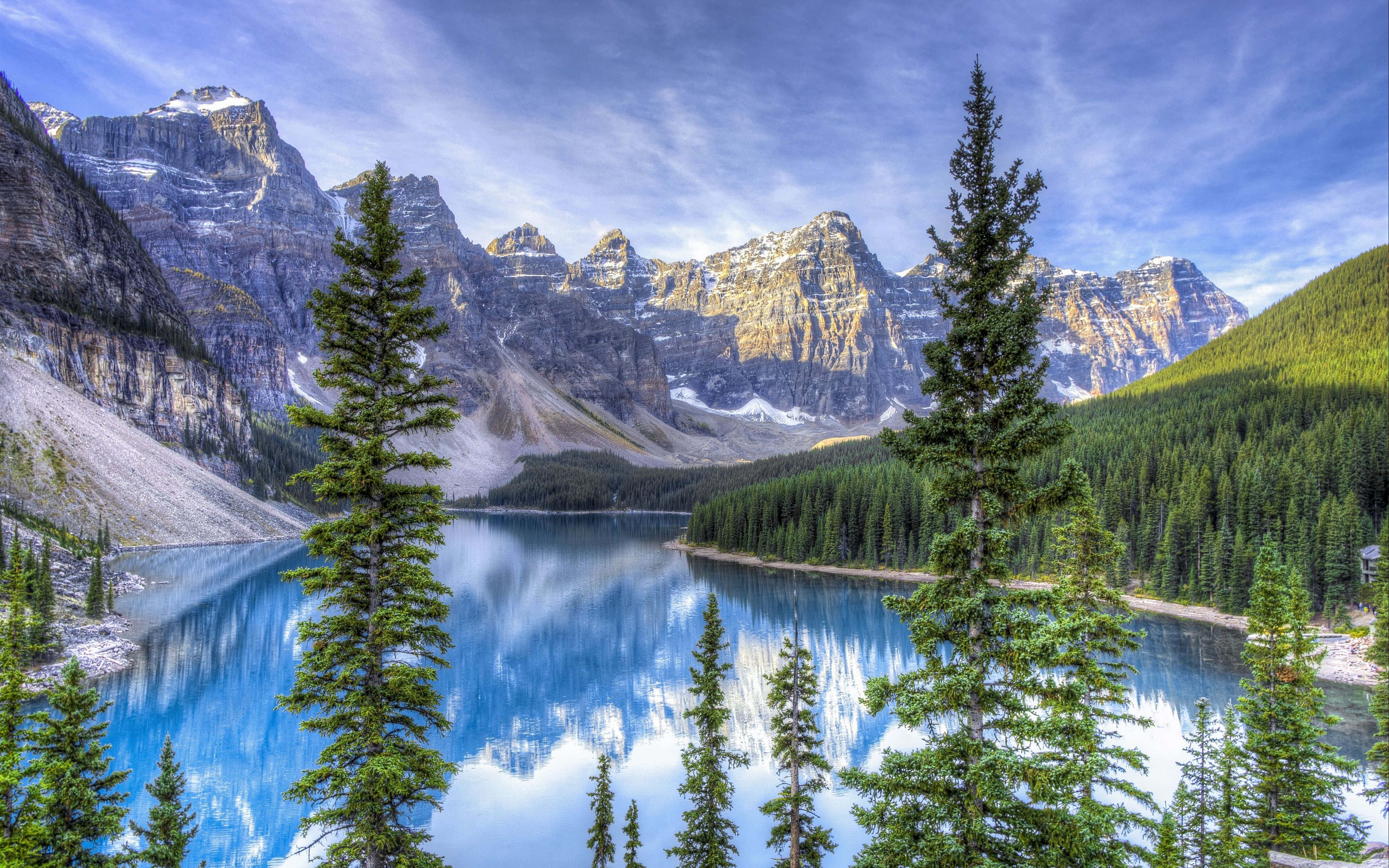 4K HDR, 3840 x 2400, alpine lake, 4K Desktop Wallpaper
