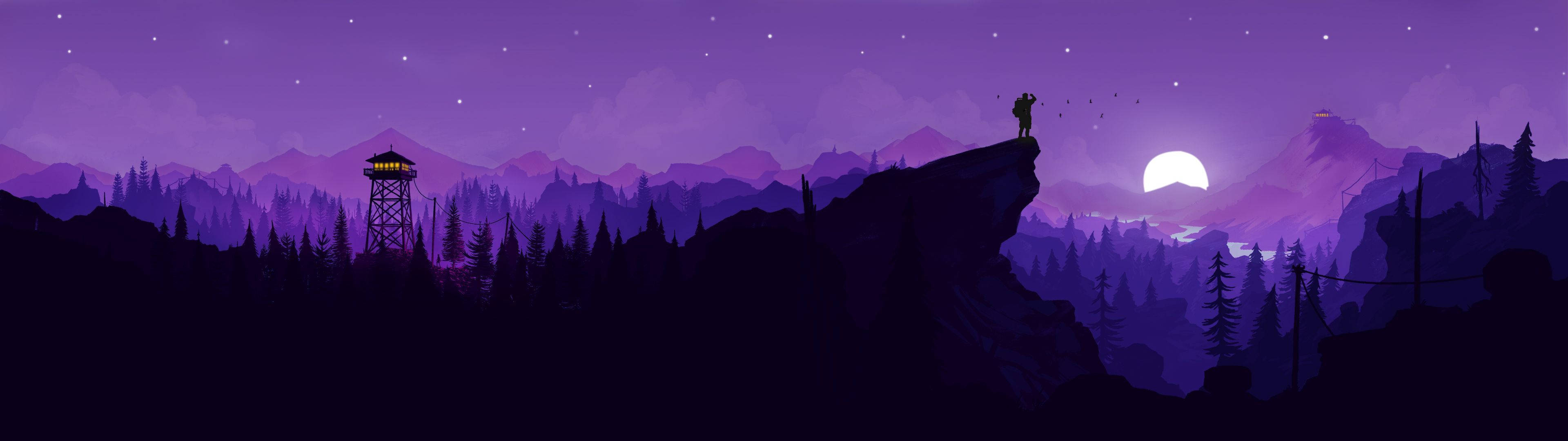 3840x1080, 4K, purple mountains, 4K Desktop Wallpaper