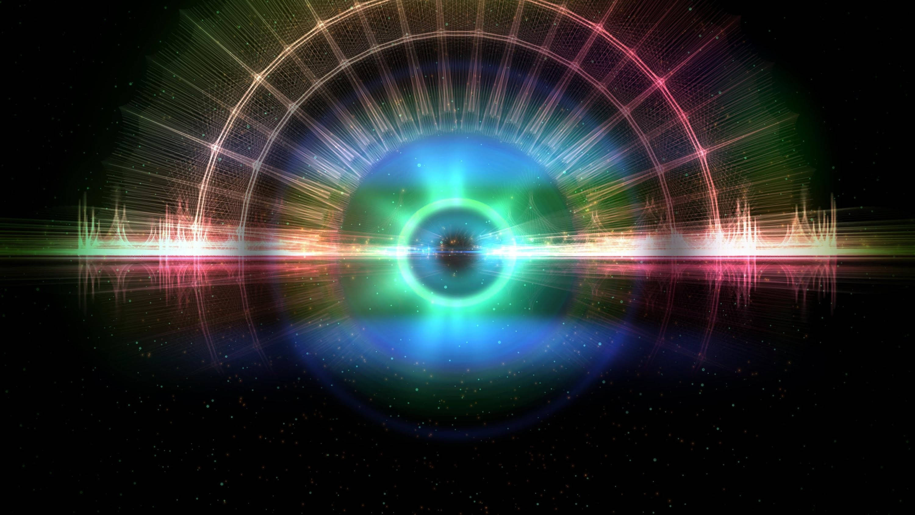 4K Moving, abstract circle design, cosmic eye, 2K Desktop Wallpaper