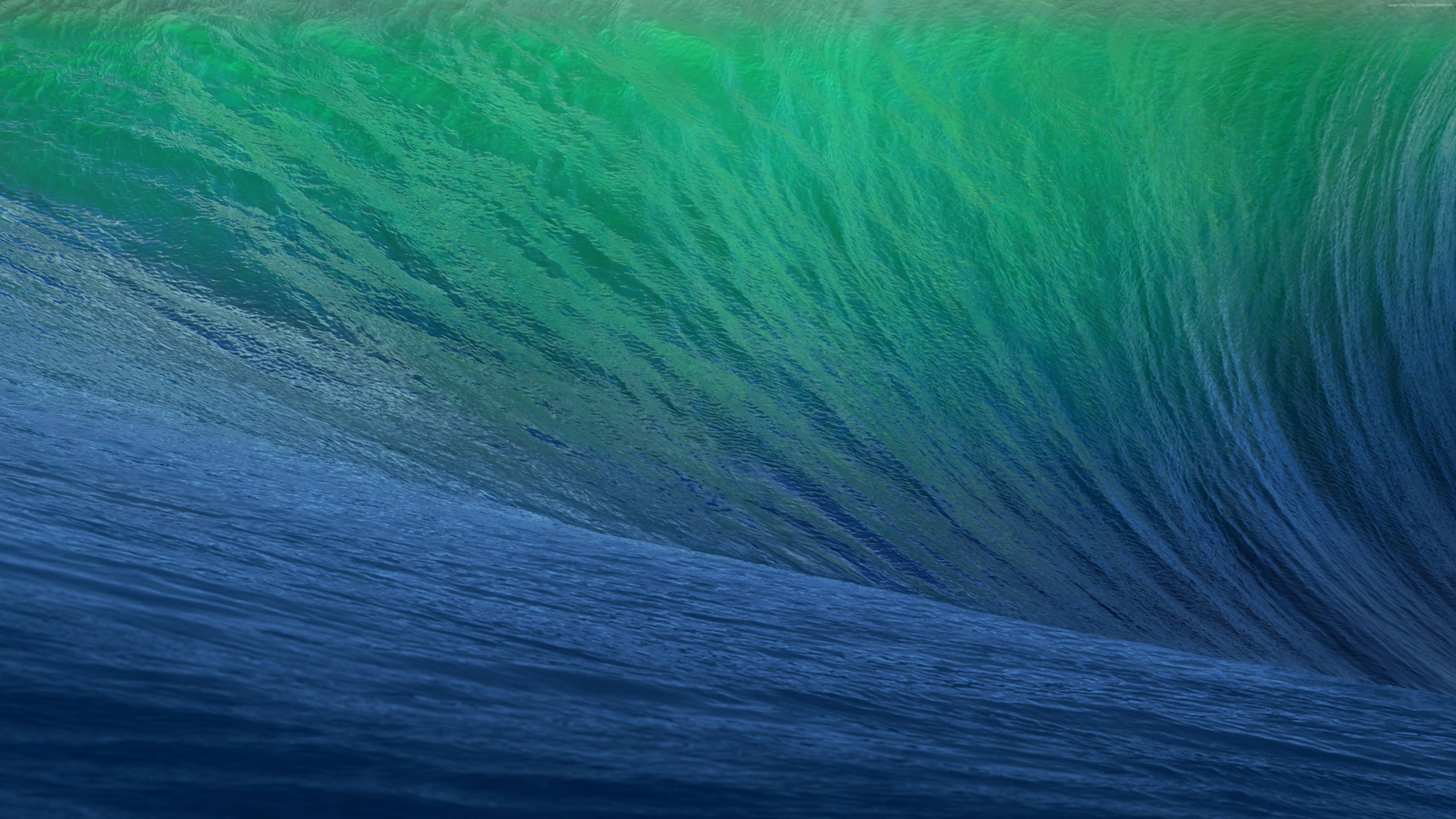 4K Moving, wave of water, glassy green tunnel, 5K Desktop Wallpaper