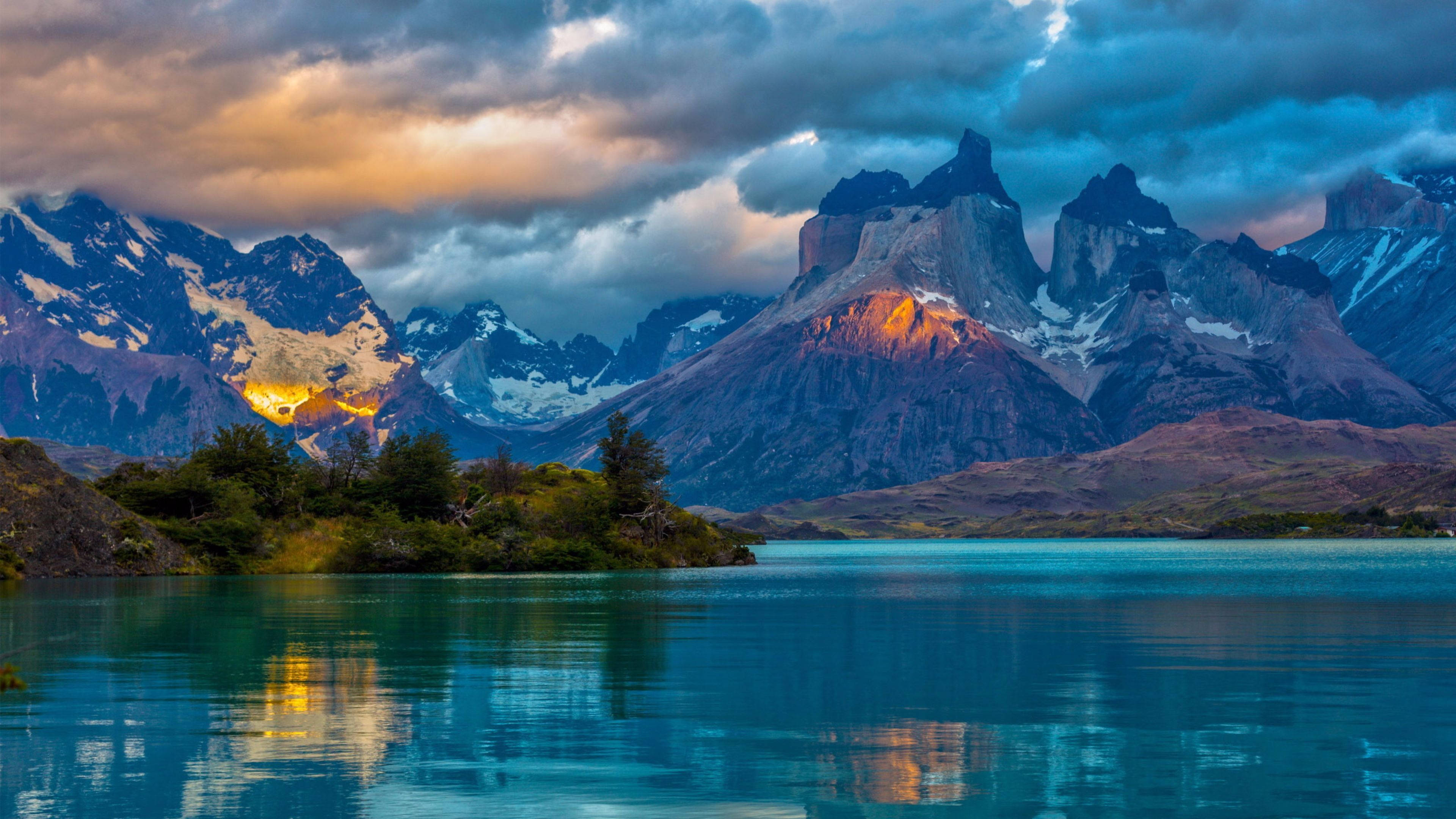 4K Nature, mountains, cloudy skies, 4K Desktop Wallpaper