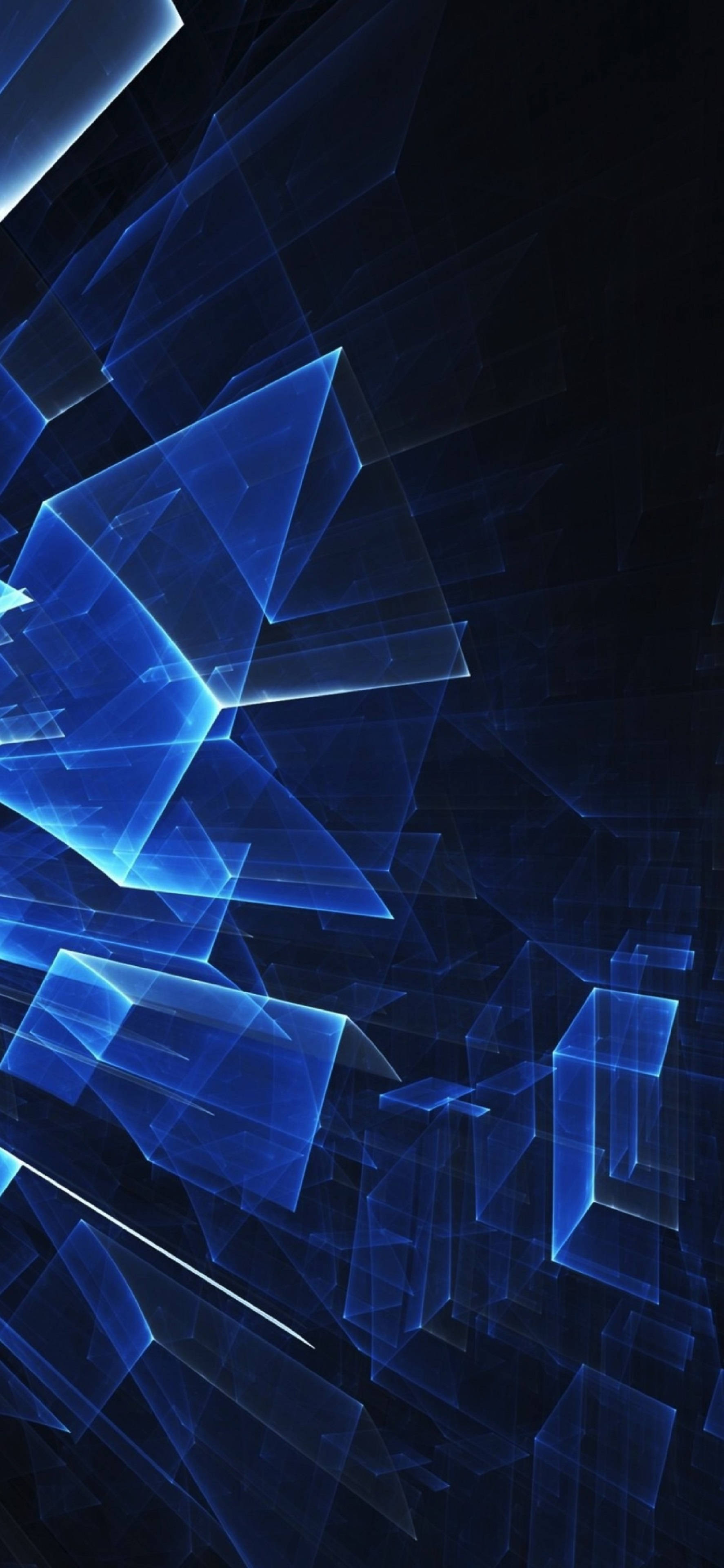 4K Neon iPhone, abstract, glowing blue, 4K Phone Wallpaper
